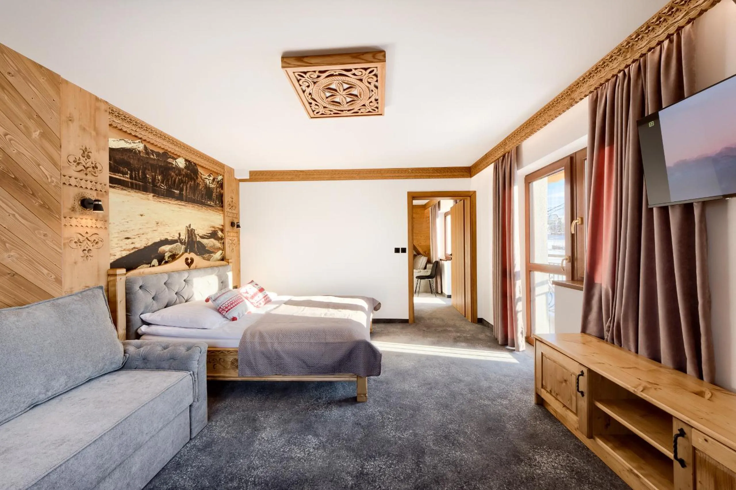 Bed in Apartamenty Willa Kamila Zakopane z Jacuzzi