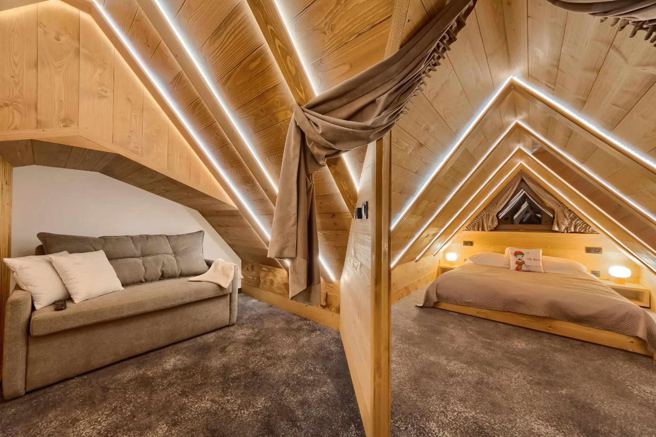 Bed in Apartamenty Willa Kamila Zakopane z Jacuzzi