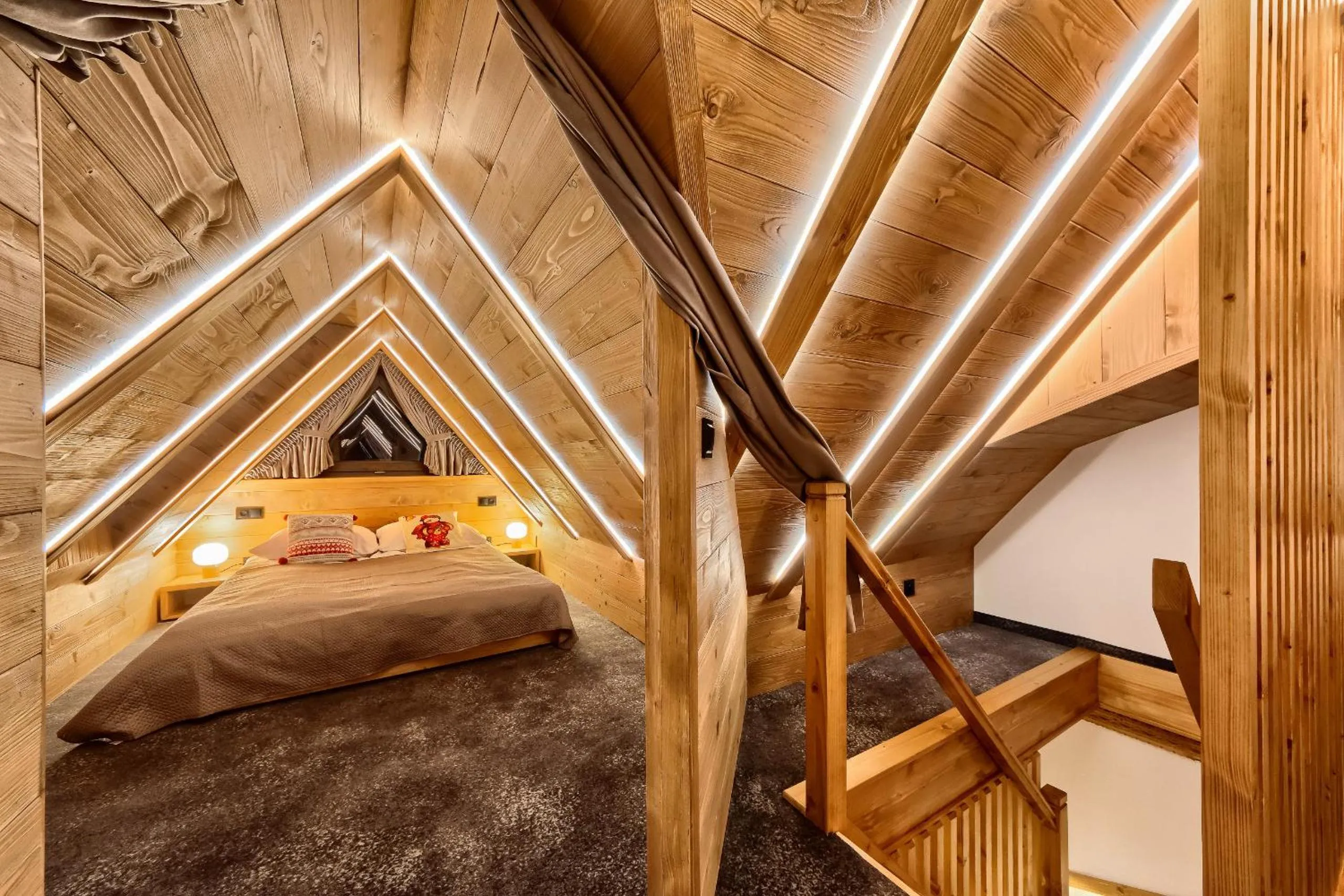 Bed in Apartamenty Willa Kamila Zakopane z Jacuzzi