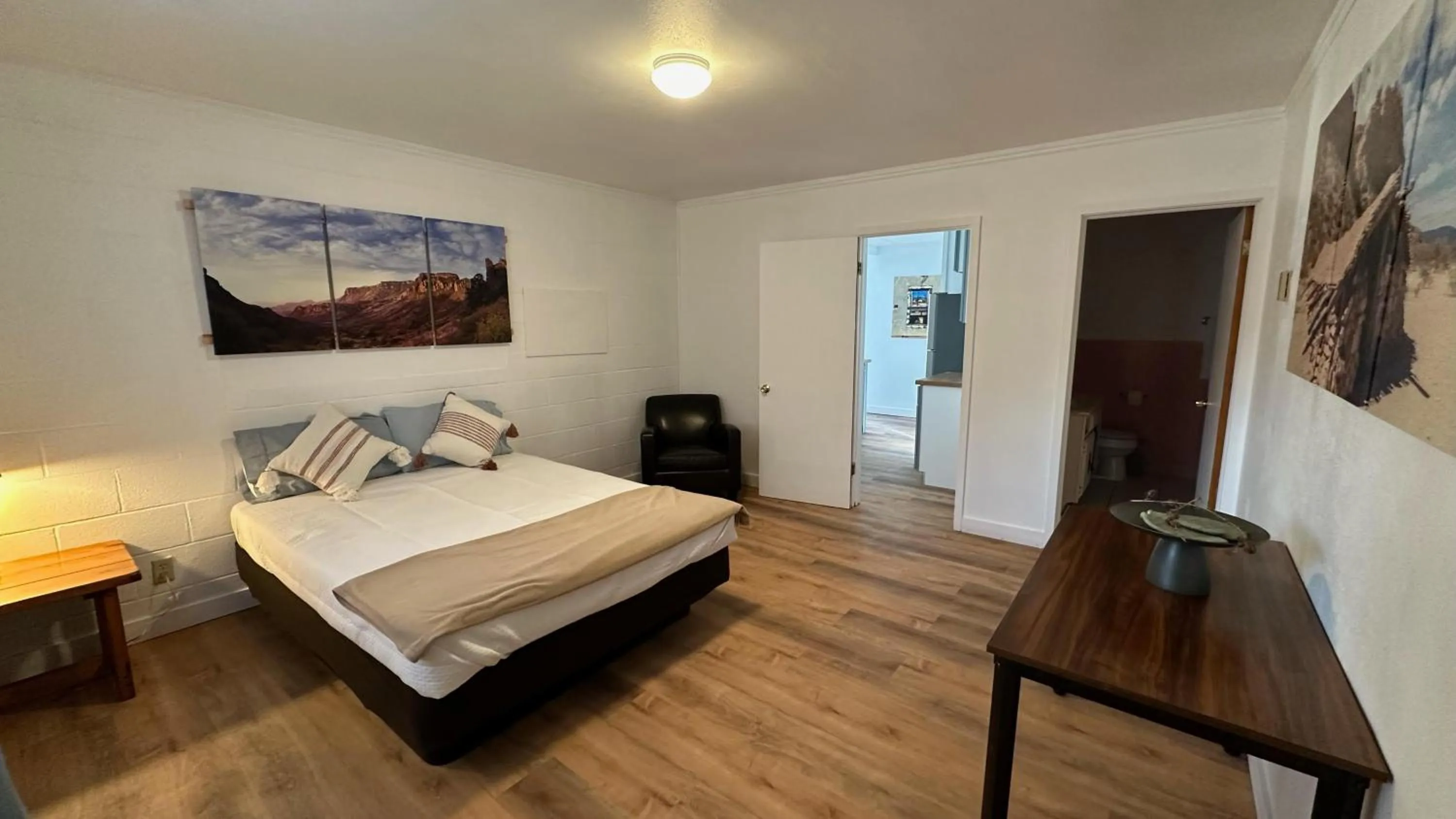 Bed in Desert Air Motel