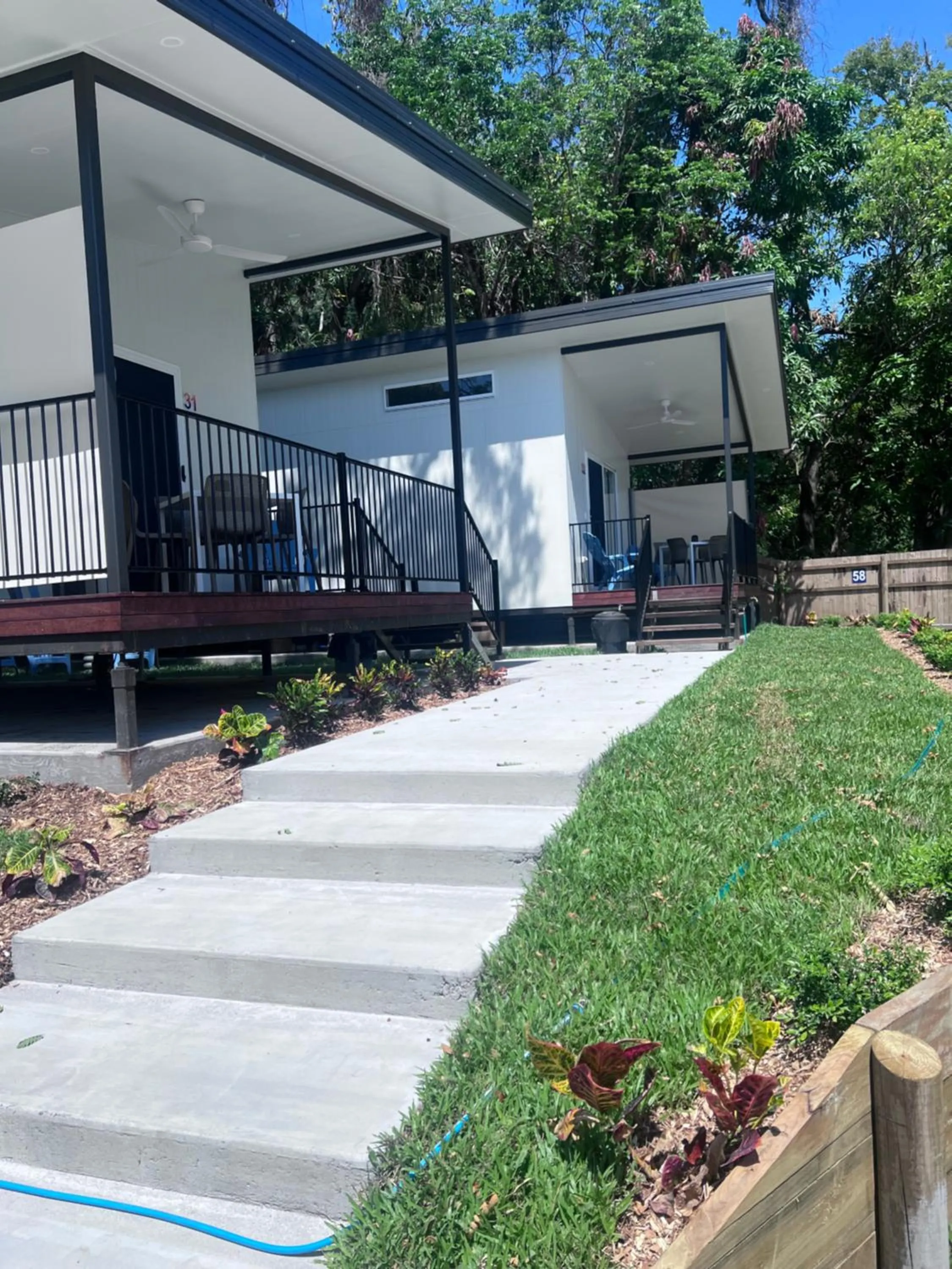 Patio in Ellis Beach Oceanfront Holiday Park