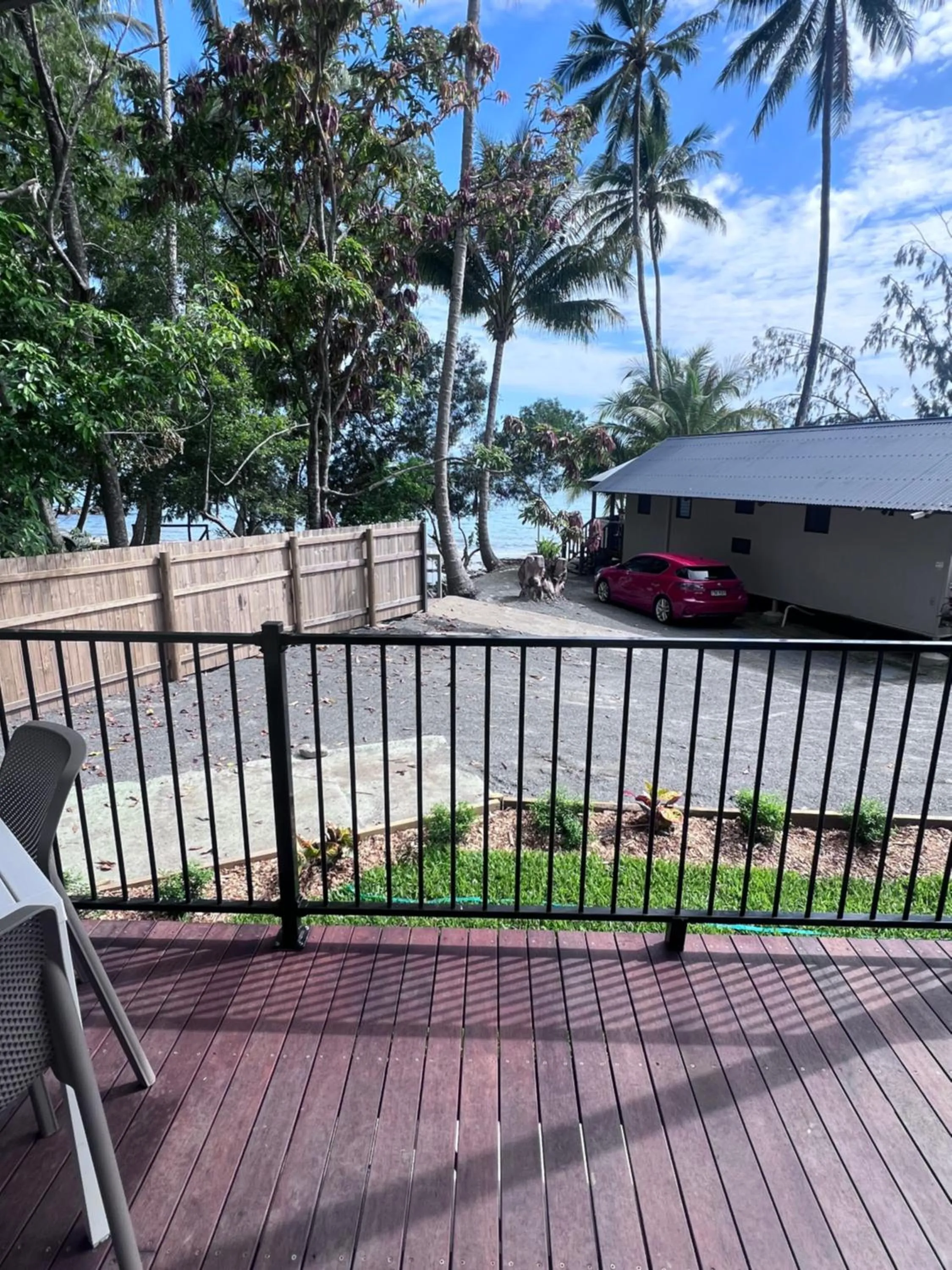 Patio in Ellis Beach Oceanfront Holiday Park