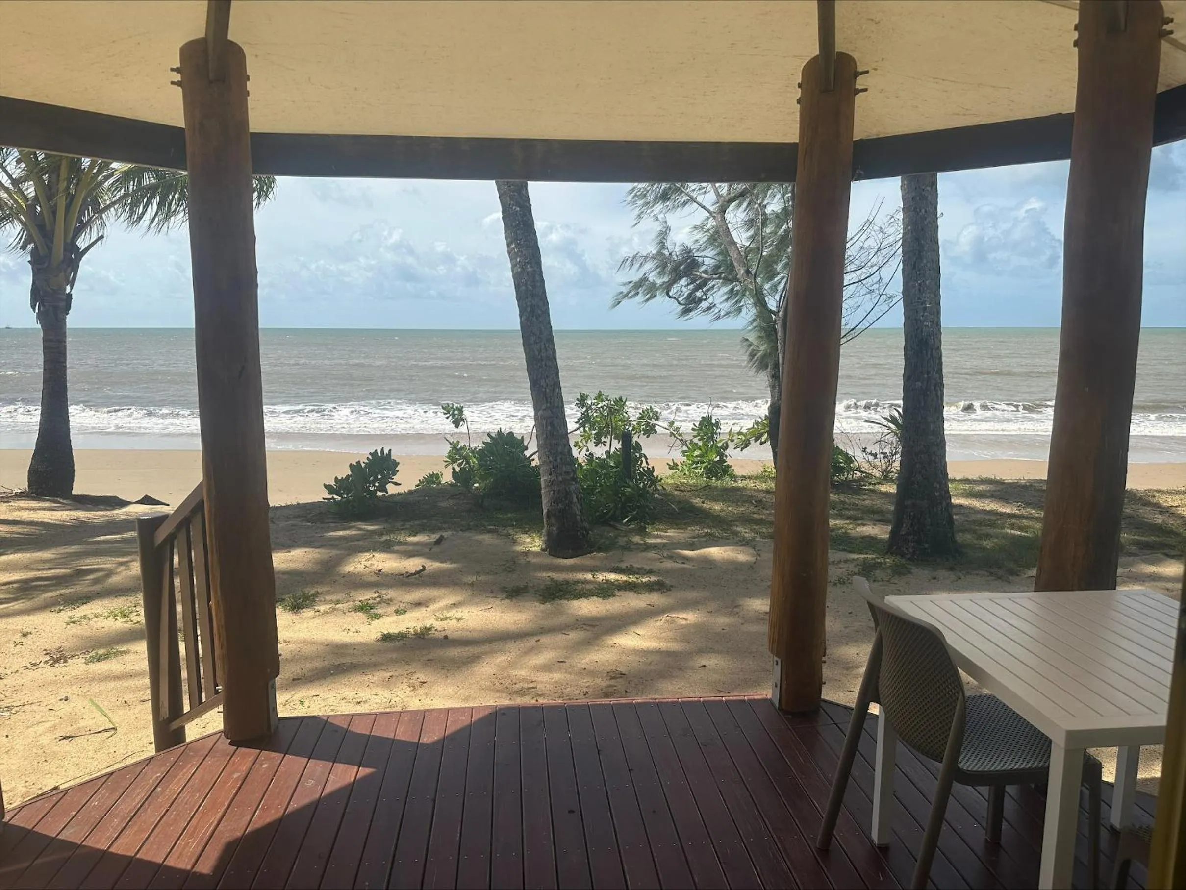 Patio in Ellis Beach Oceanfront Holiday Park