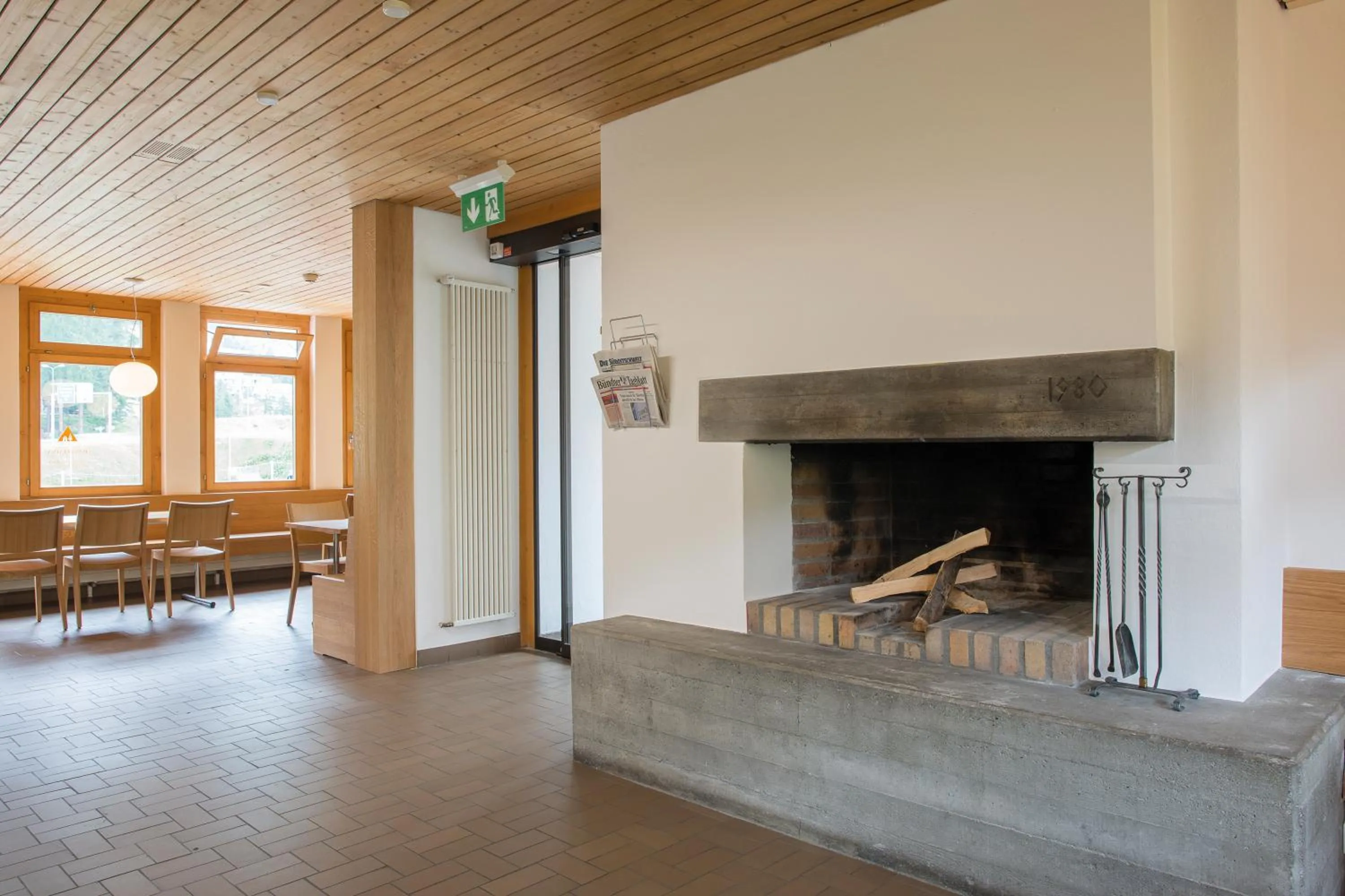 Decorative detail in Pontresina Youth Hostel