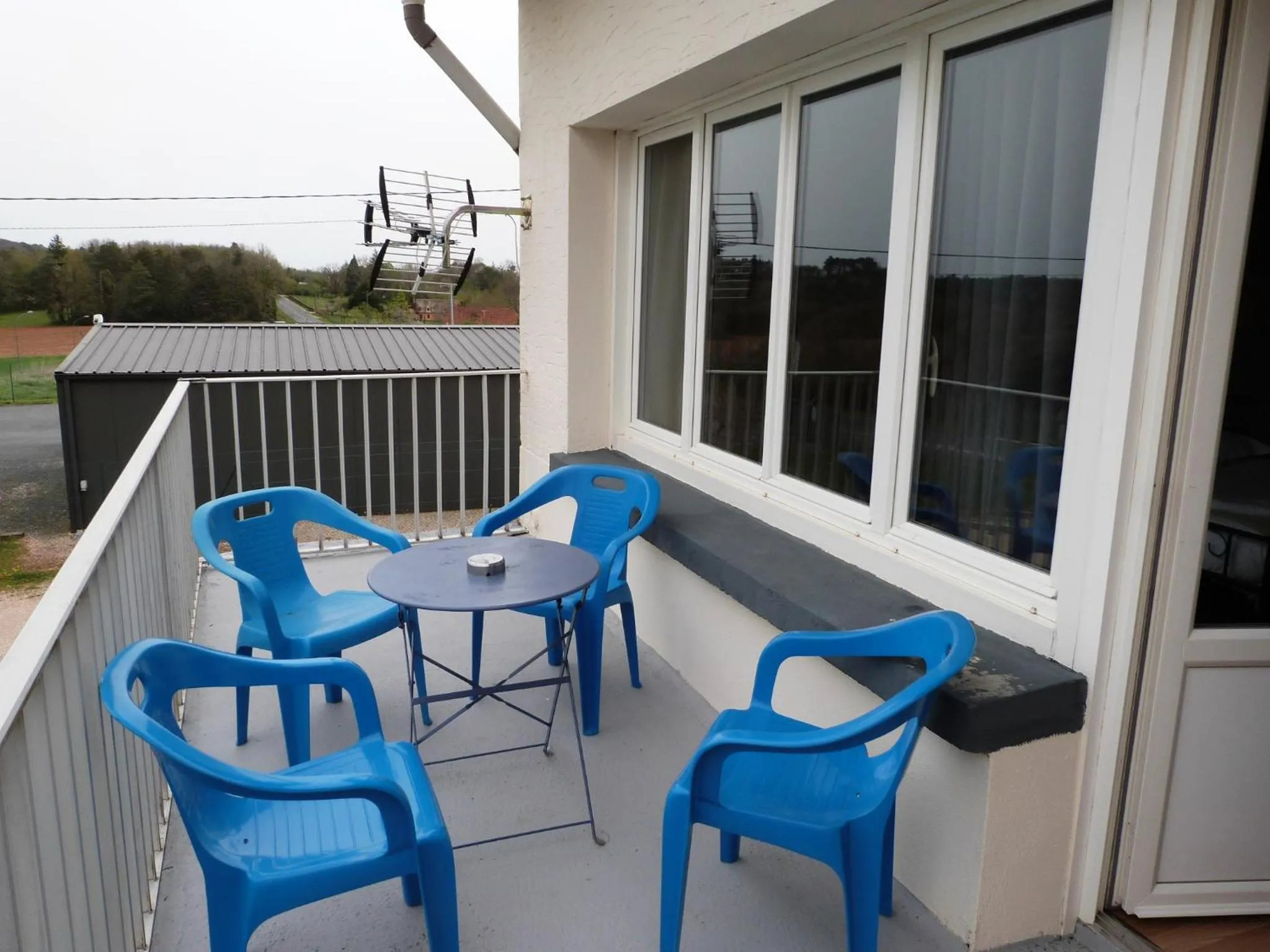 Balcony/Terrace in Logis Hôtel Restaurant La Borie