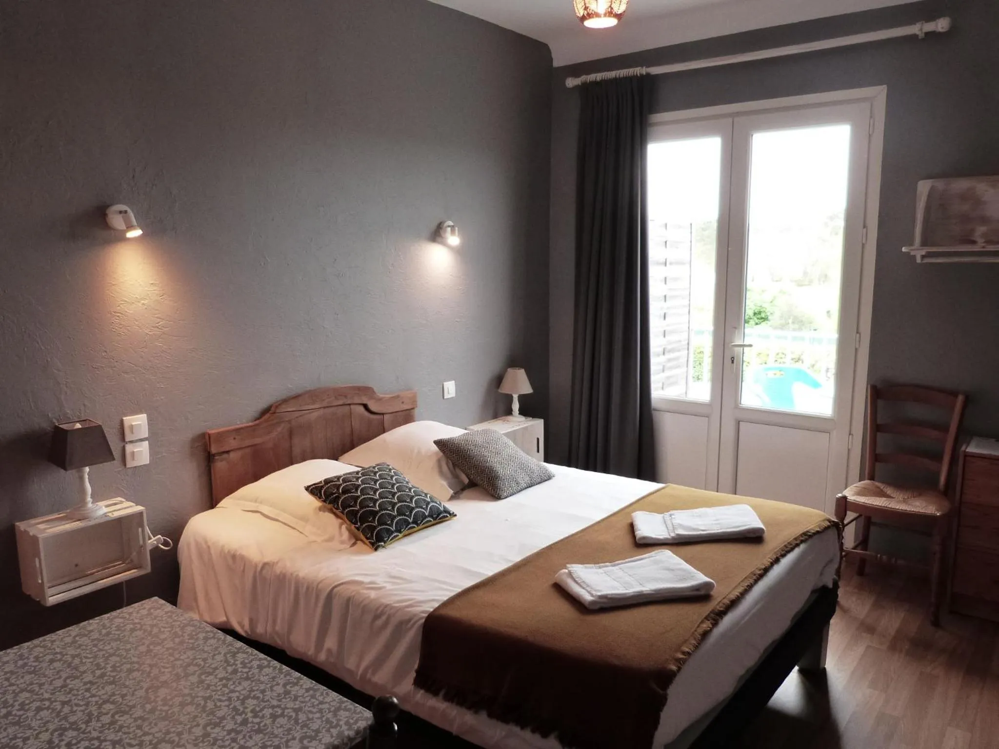 Photo of the whole room, Bed in Logis Hôtel Restaurant La Borie