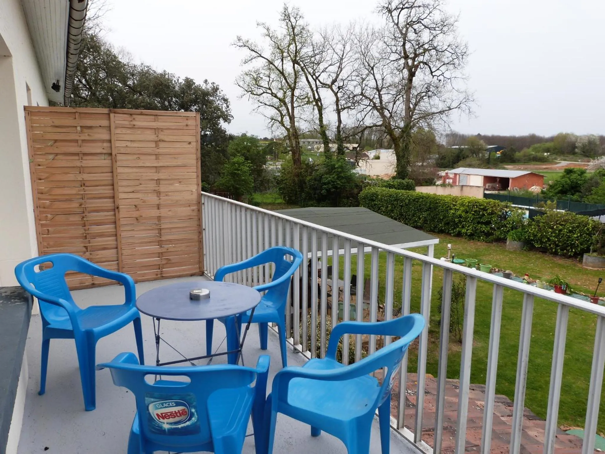 Balcony/Terrace in Logis Hôtel Restaurant La Borie