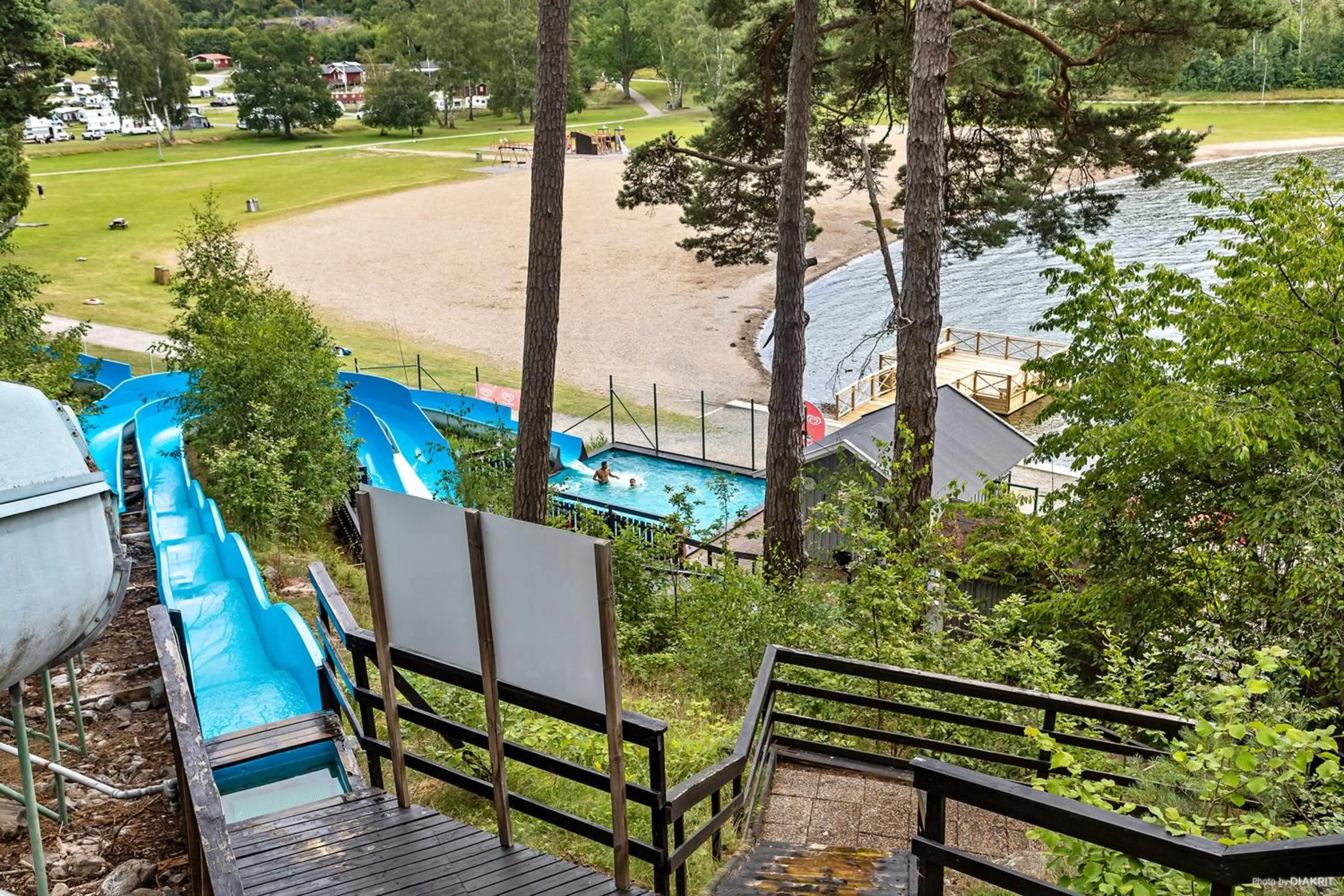 Pool view in First Camp Nickstabadet-Nynäshamn