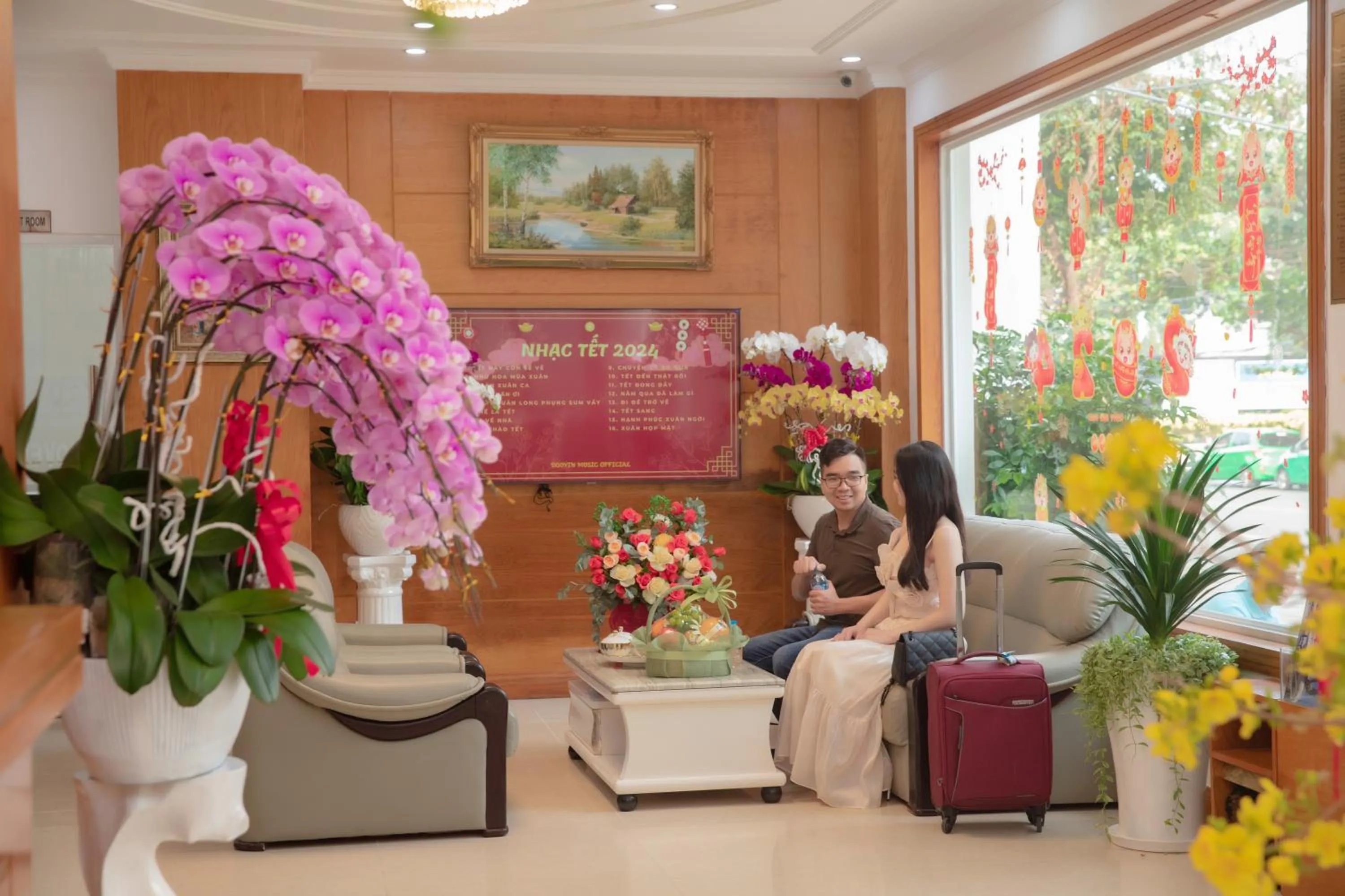 Seating area in Novena Hotel
