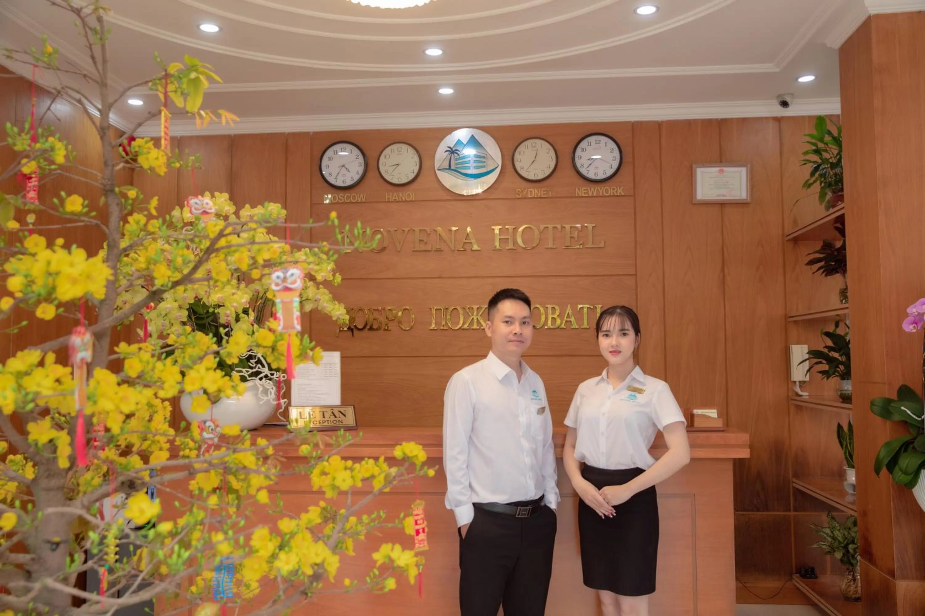 Lobby or reception in Novena Hotel