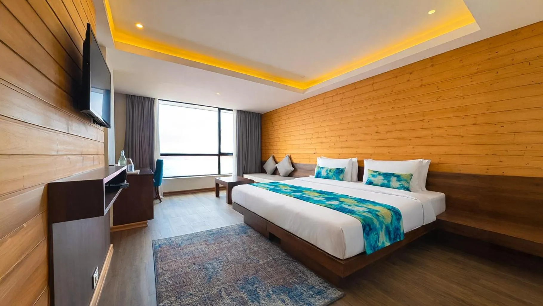 Bedroom, Bed in Yashshree Sanderling Mall Road