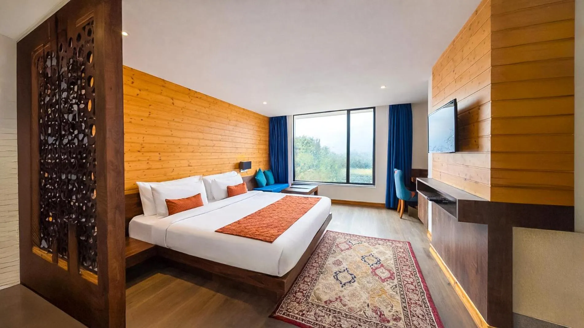 Bedroom, Bed in Yashshree Sanderling Mall Road