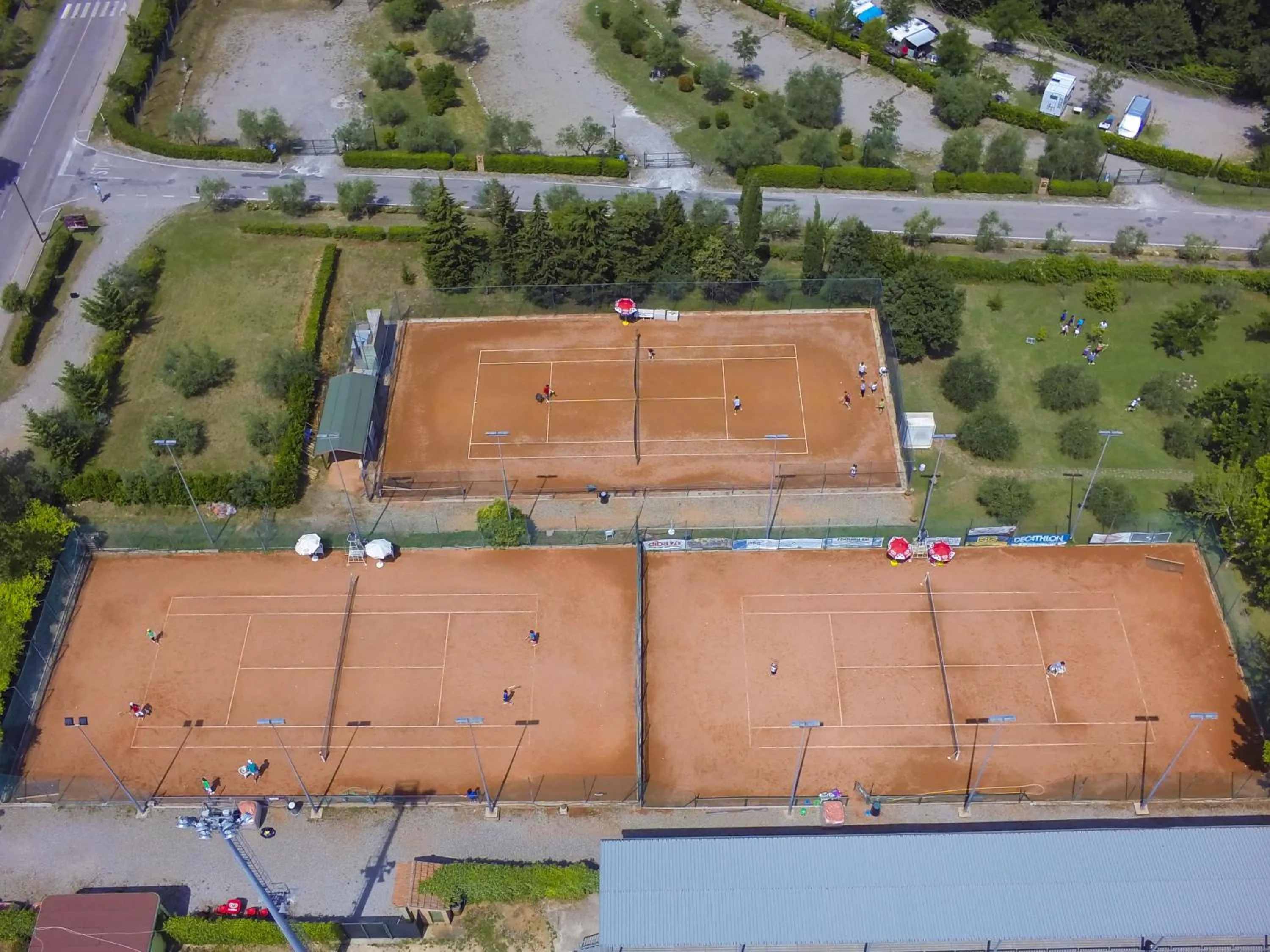 Tennis court in Camping Il Boschetto Di Piemma