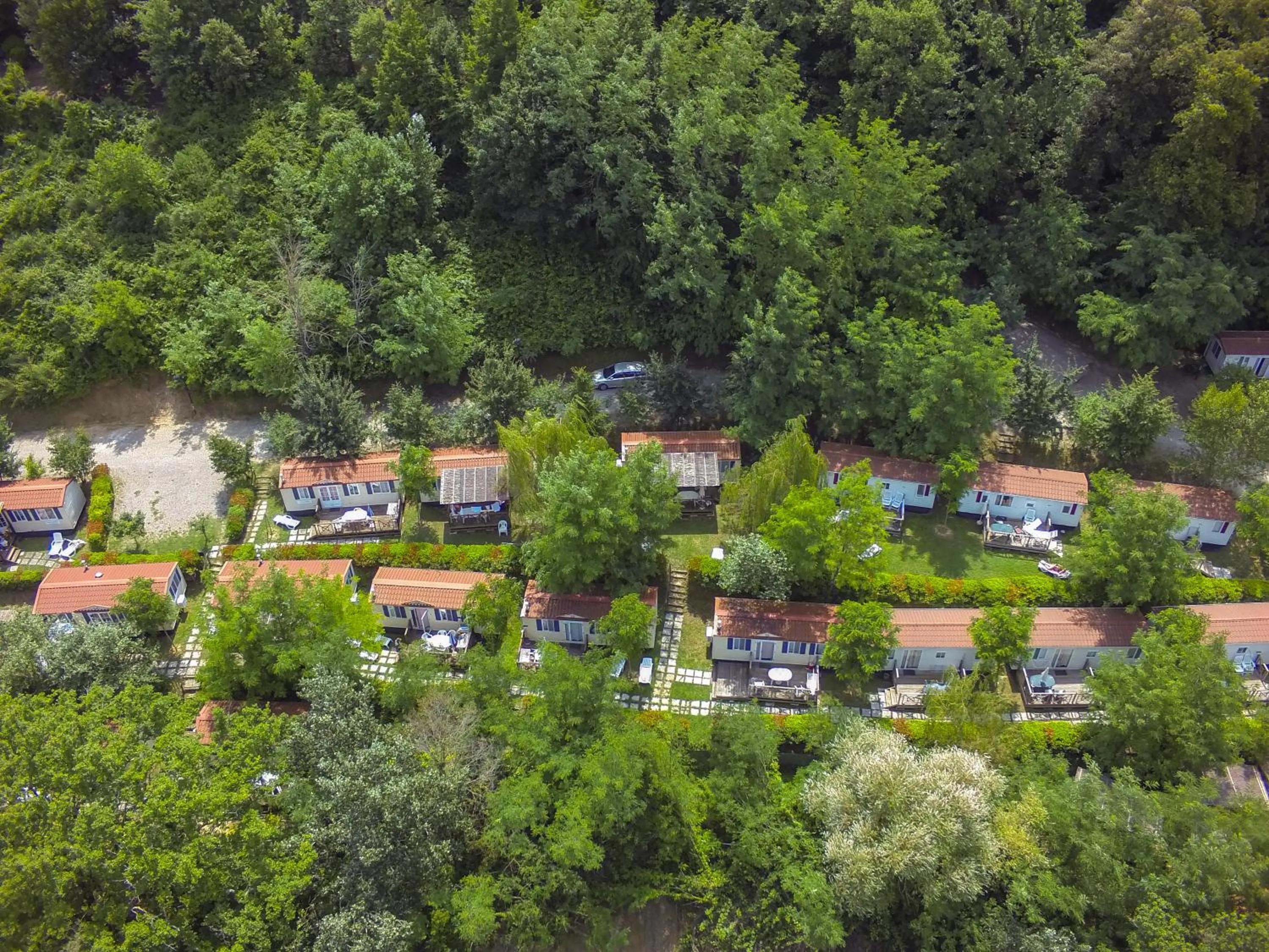 Bird's eye view in Camping Il Boschetto Di Piemma