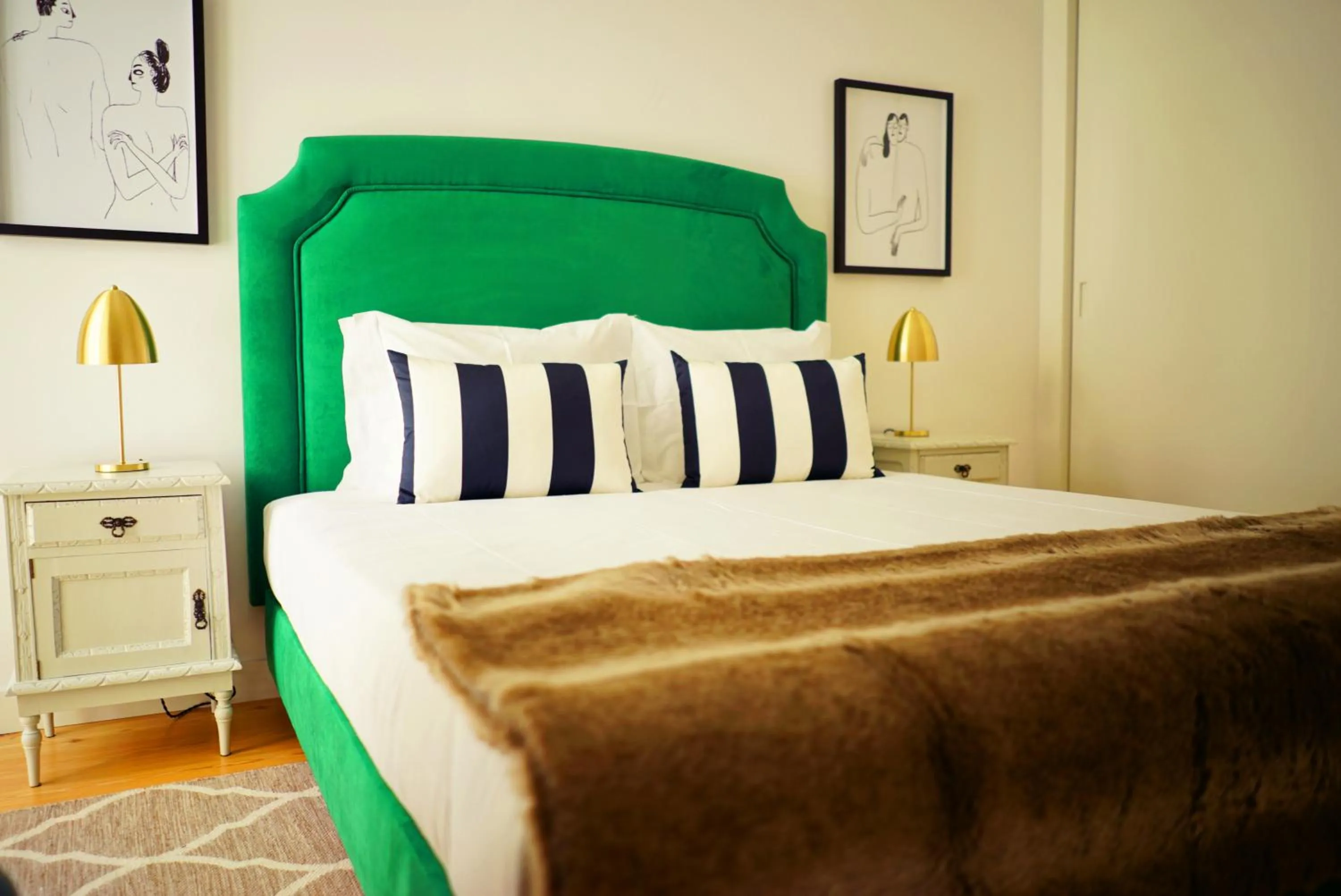 Decorative detail, Bed in Casas da Baixa - Vila Intendente