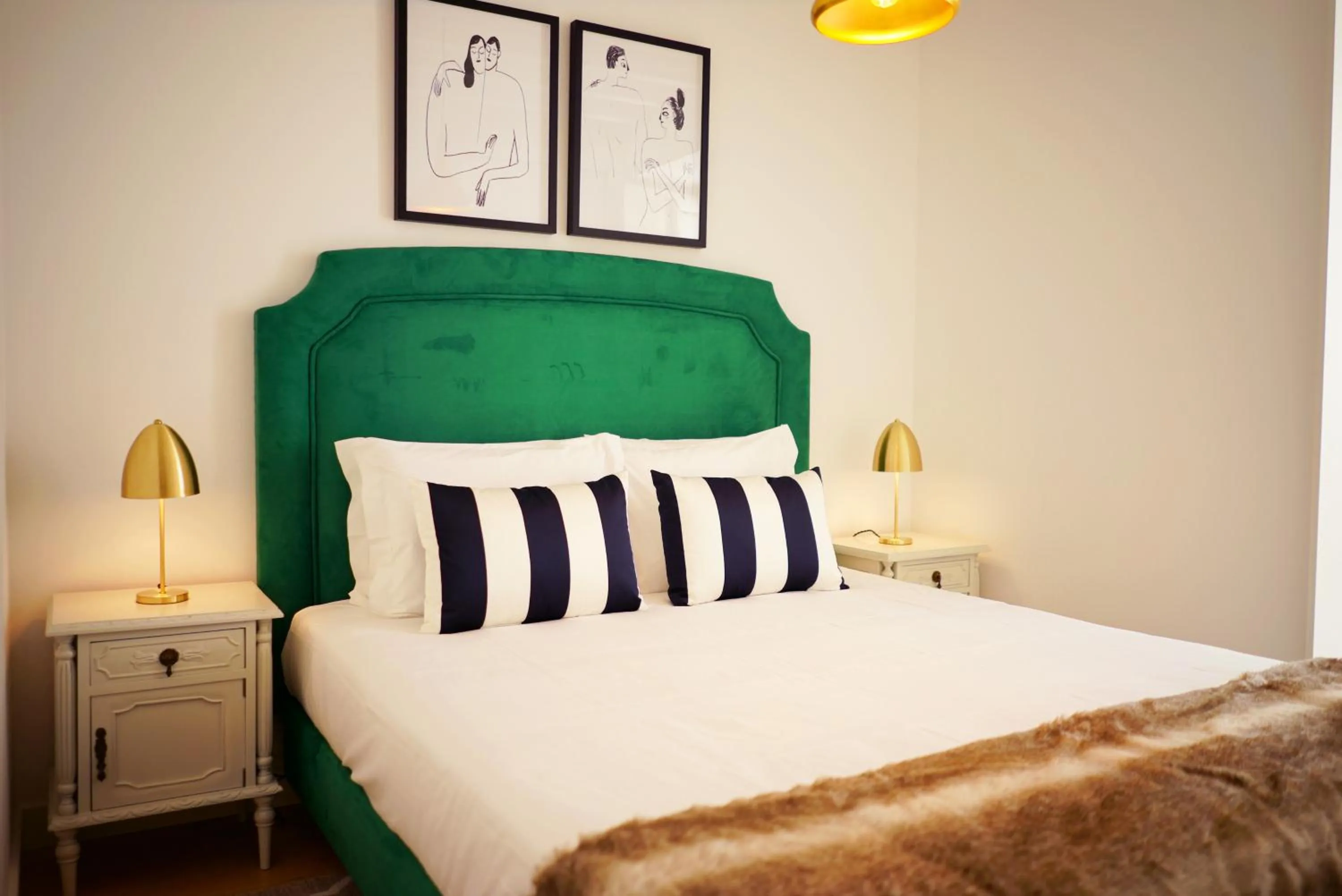 Decorative detail, Bed in Casas da Baixa - Vila Intendente