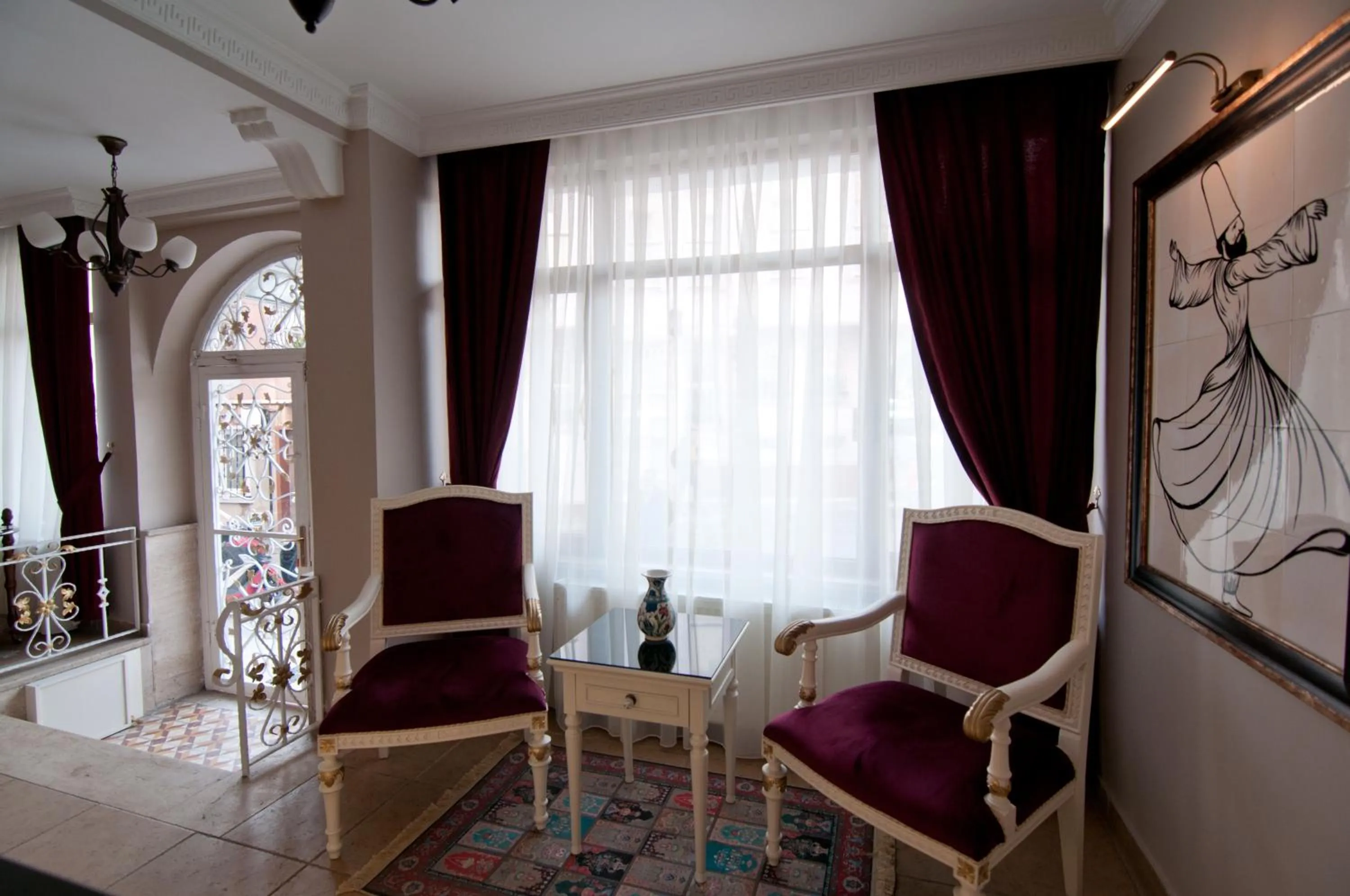 Seating area in Mevlana Hotel