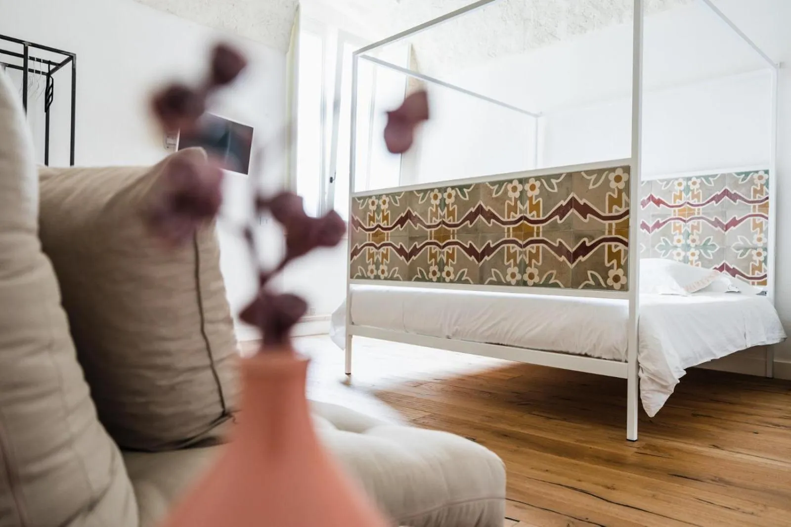 Decorative detail, Bed in Orazio33 b&b