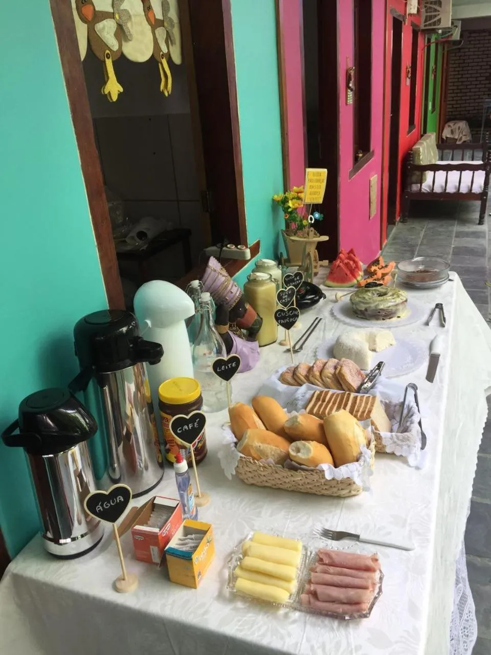 Buffet breakfast in Pousada do Cacau