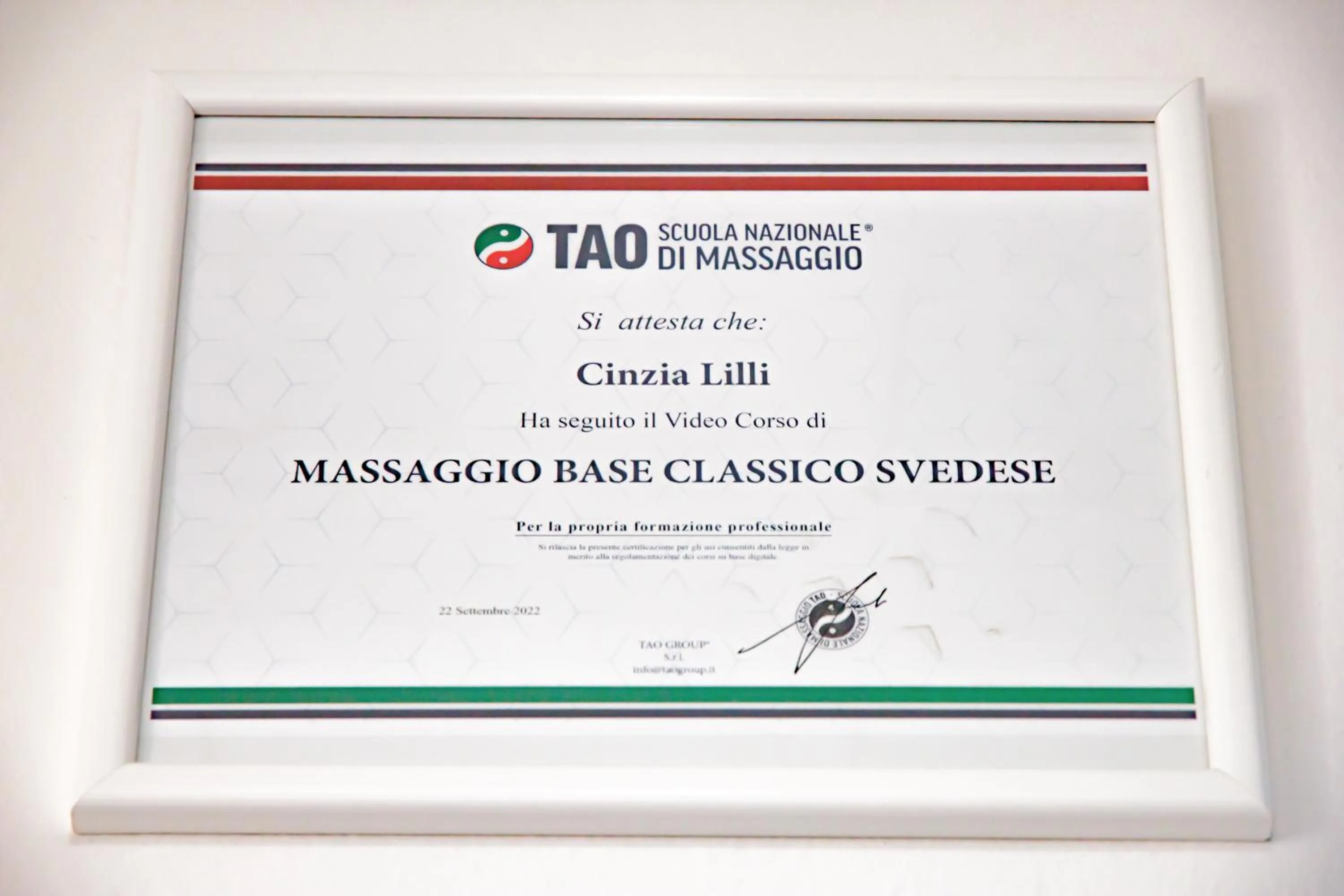 Certificate/Award in Eden Lilli B&B