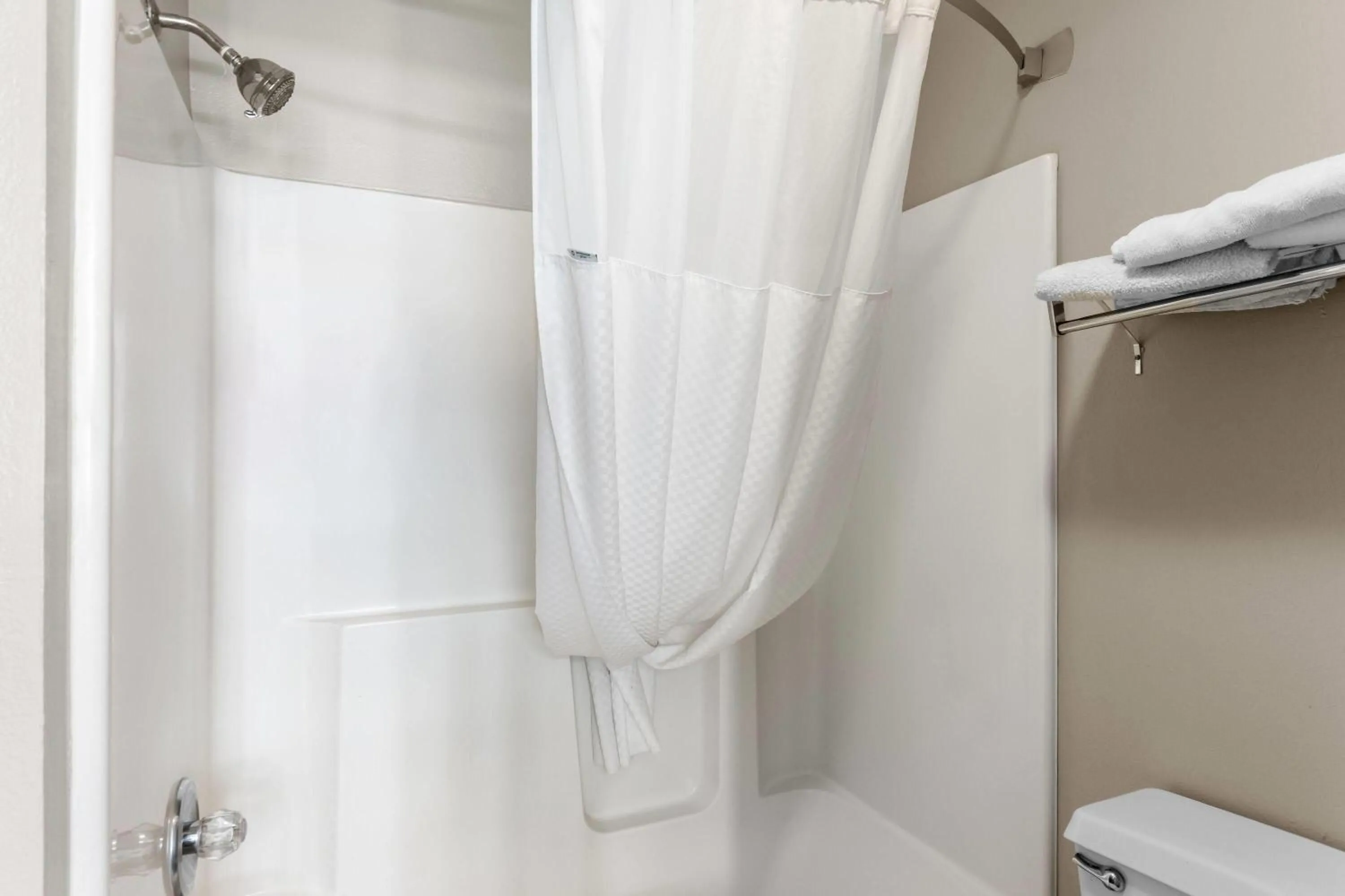 Bathroom in Super 8 by Wyndham Evansville East