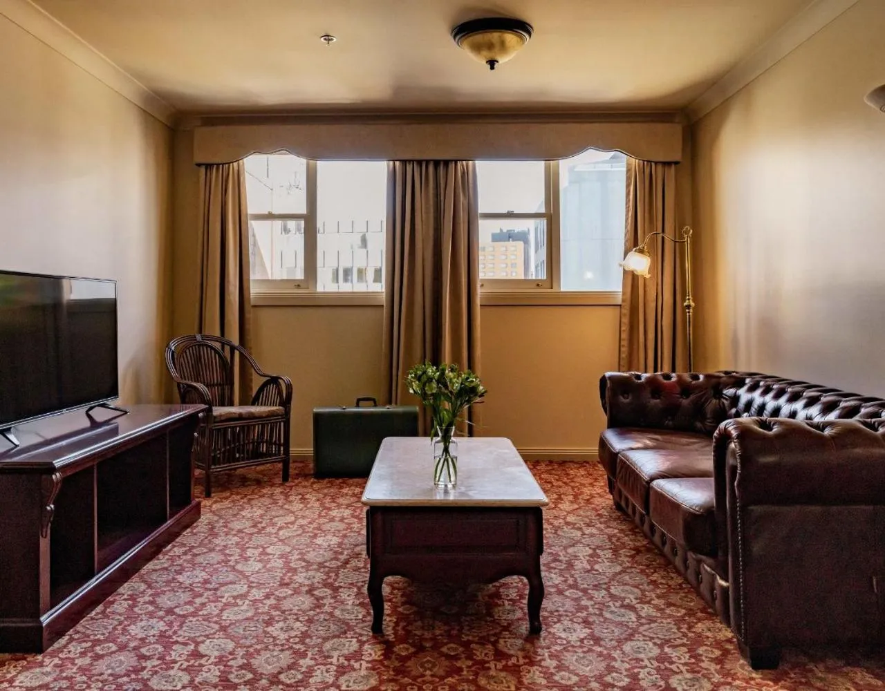 Seating area in Hadley's Orient Hotel