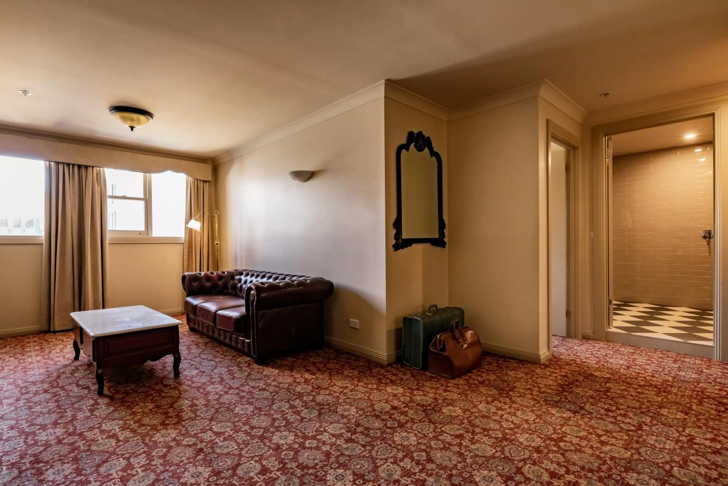Seating area in Hadley's Orient Hotel