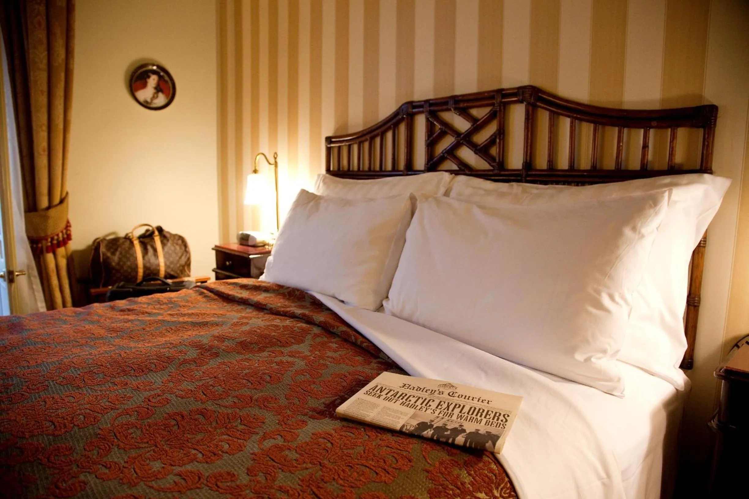 Bed in Hadley's Orient Hotel
