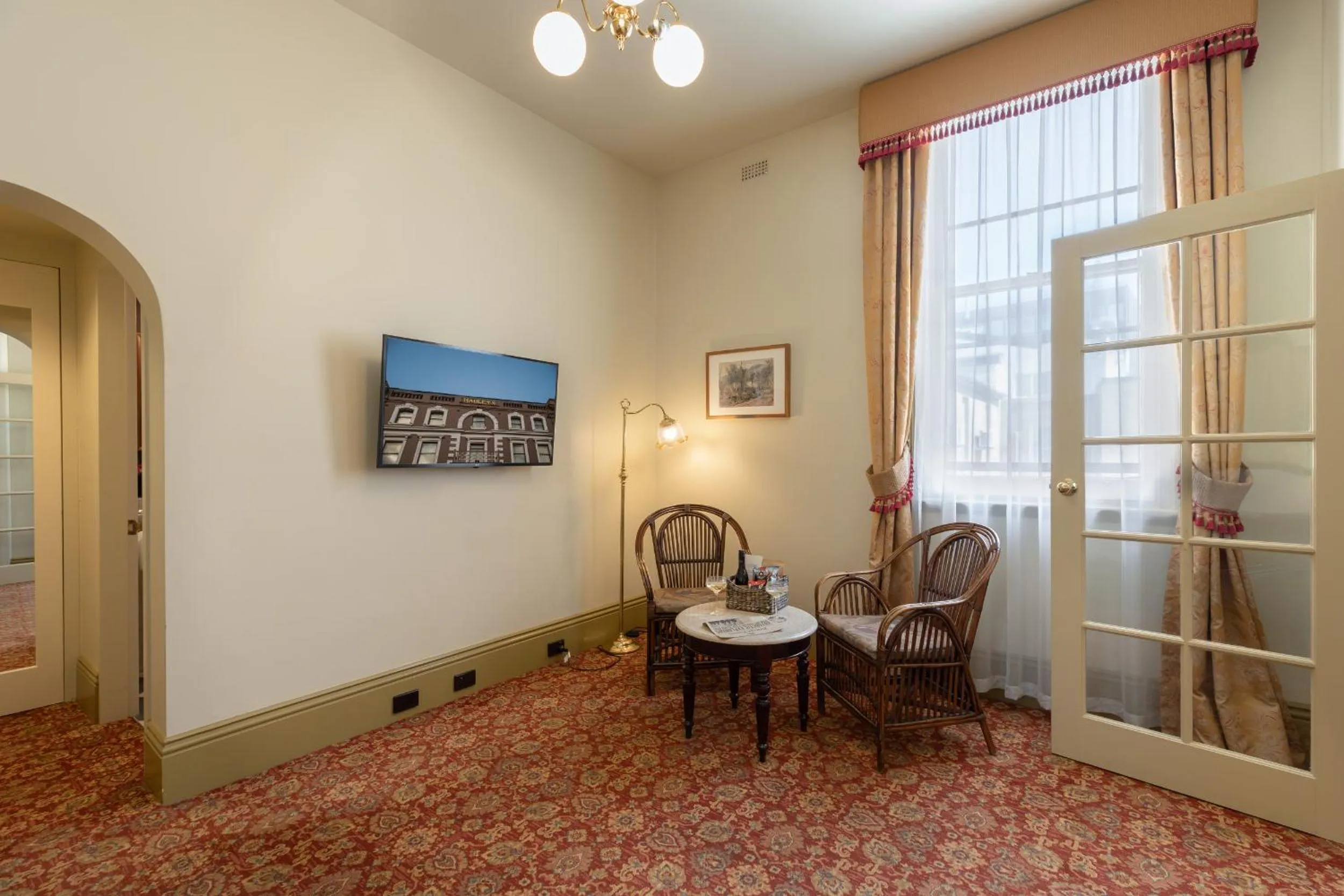 Seating area in Hadley's Orient Hotel