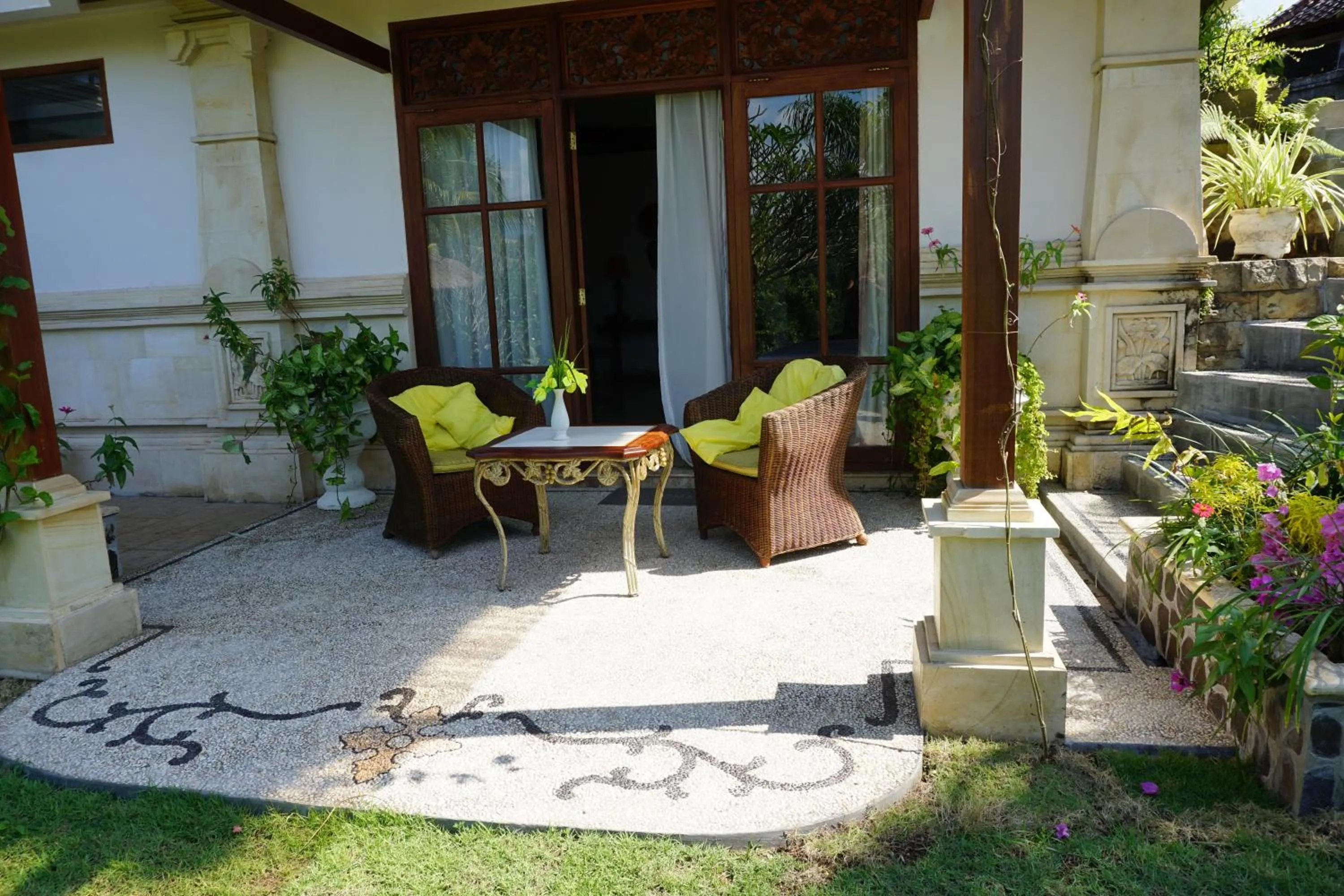 Seating area in Gunung Paradis Retreat