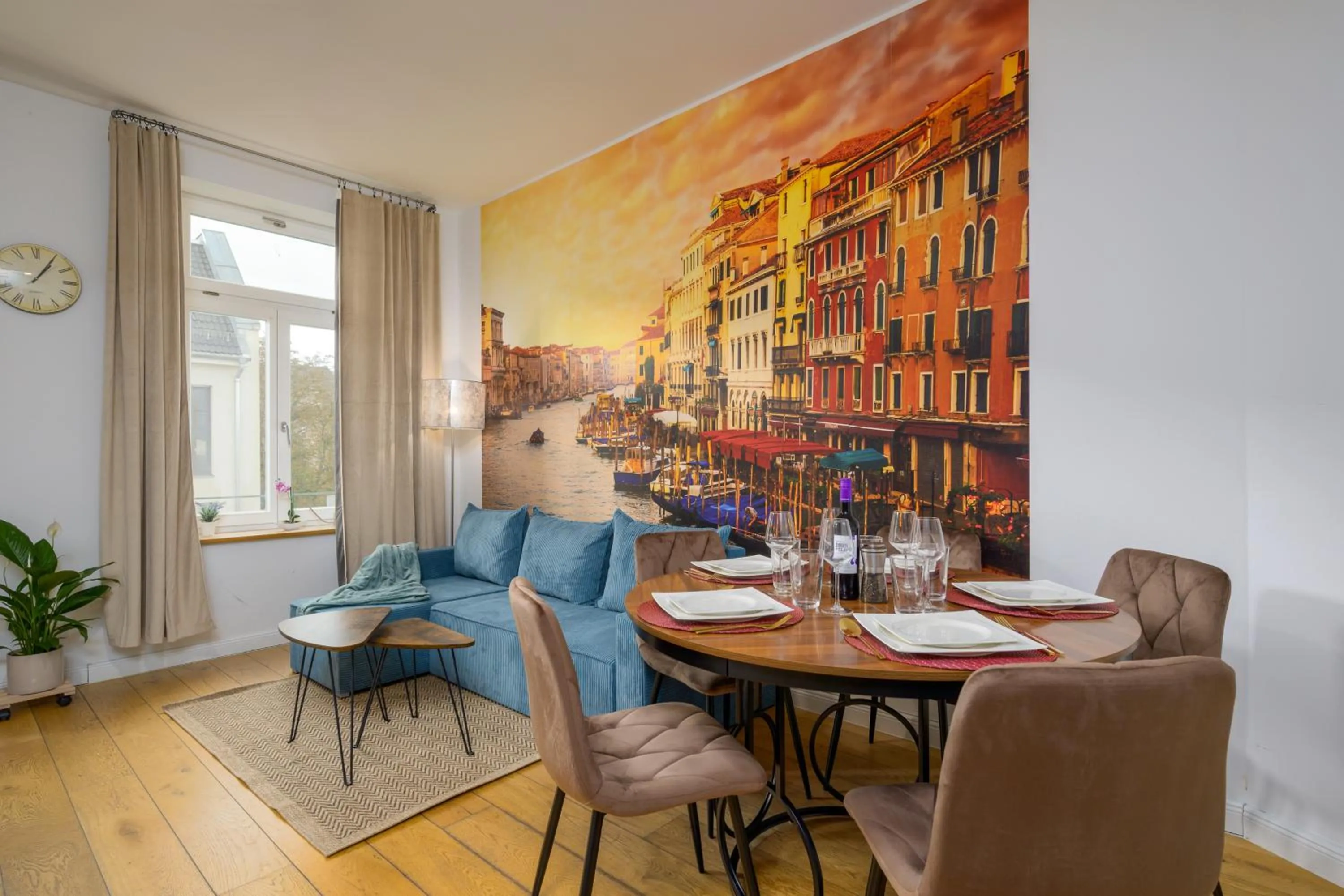 Kitchen or kitchenette in Apartments an der Arena Leipzig