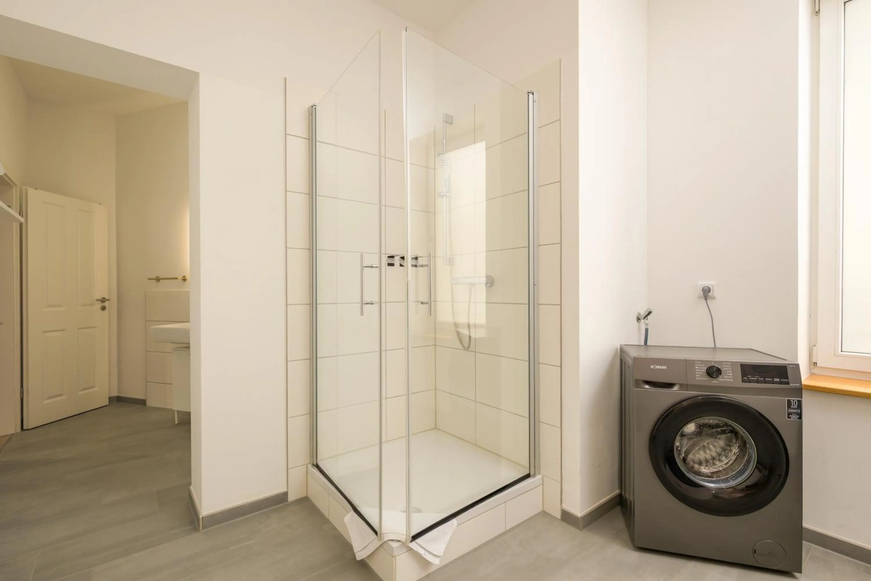 Shower in Apartments an der Arena Leipzig