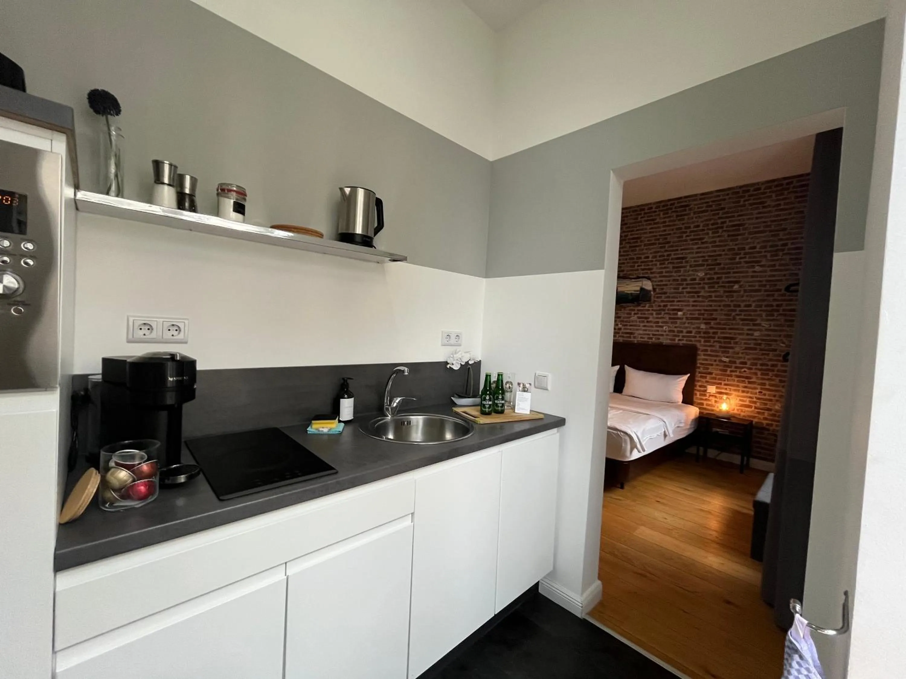 Coffee/tea facilities, Bed in Apartments an der Arena Leipzig