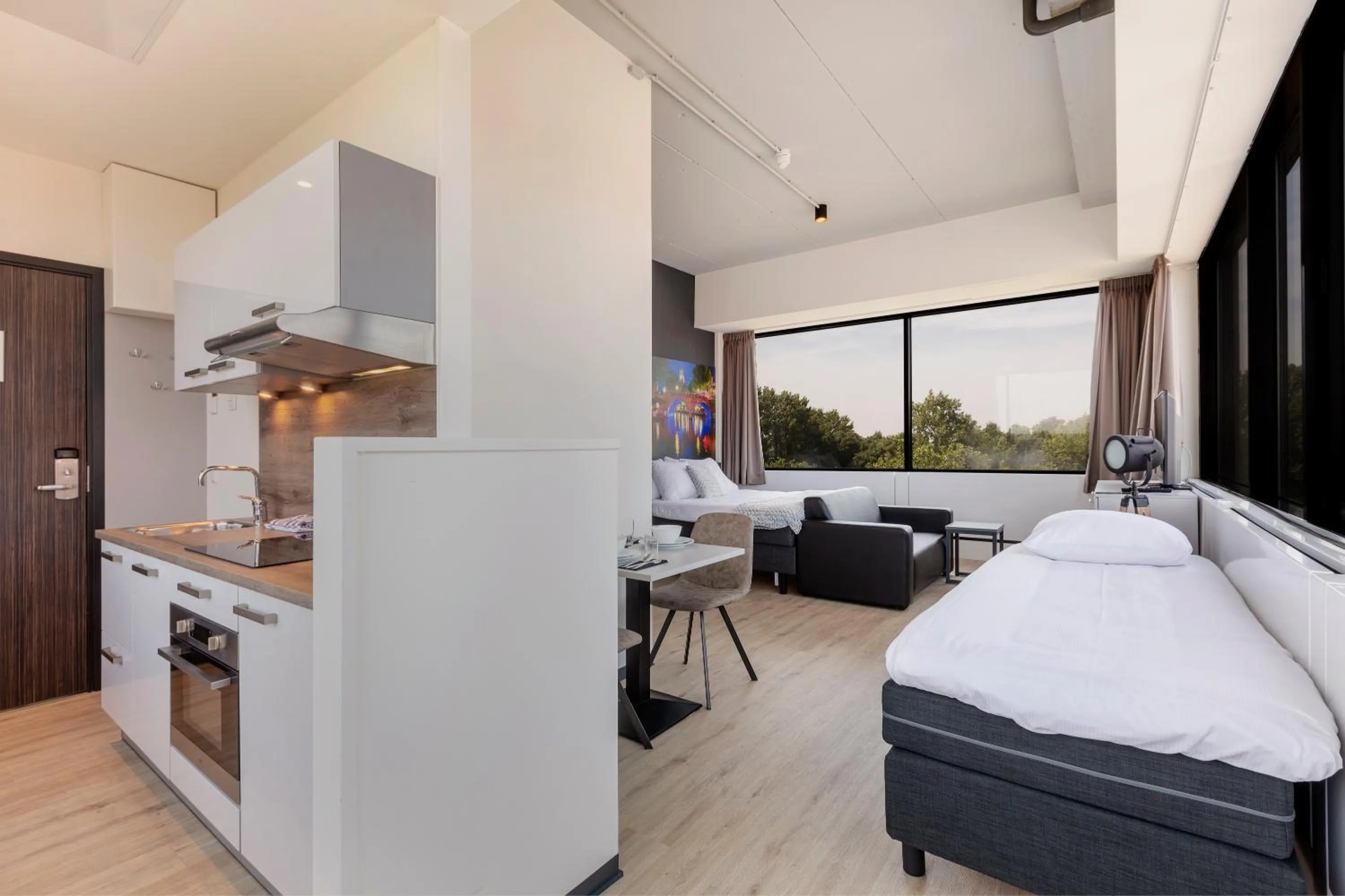 Kitchen or kitchenette, Bed in 2L De Blend