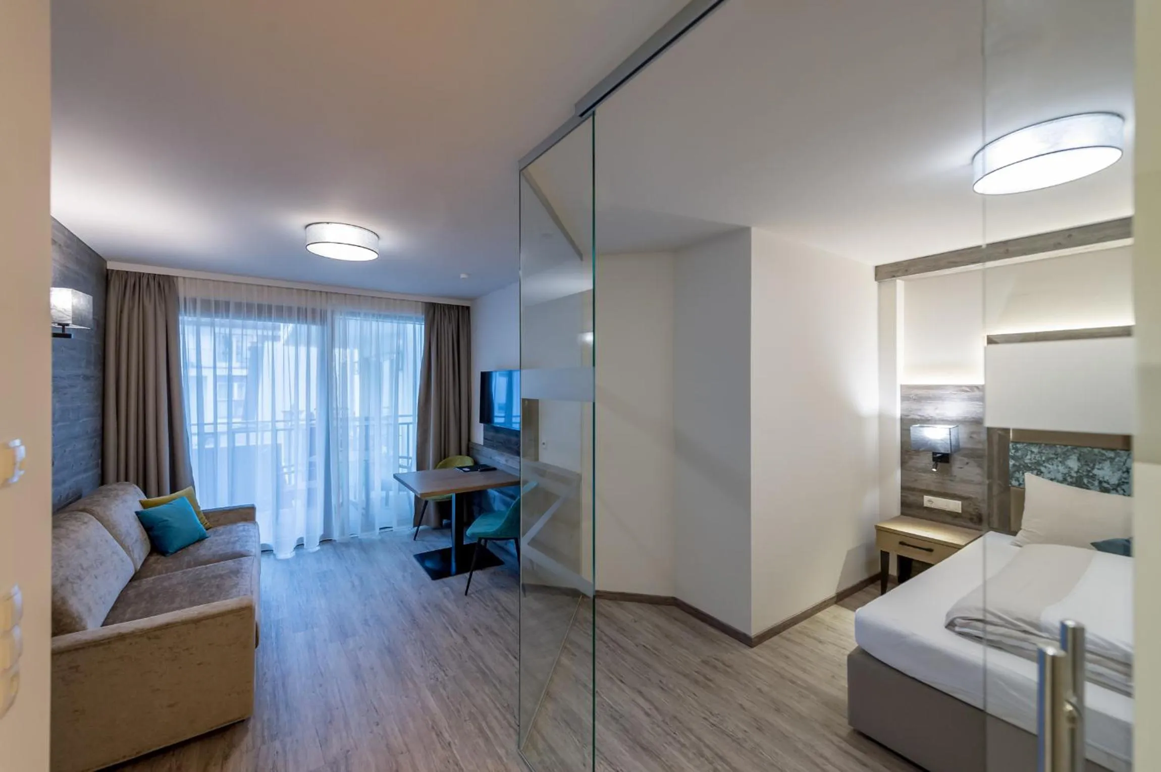 Living room, Bed in Top Apart Gaislachkogl