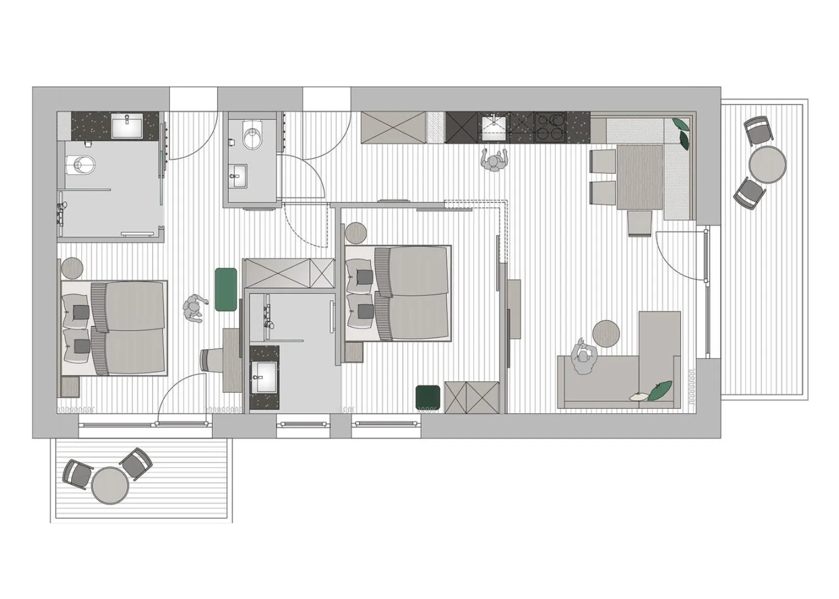 Photo of the whole room in Aparthotel Ursprung