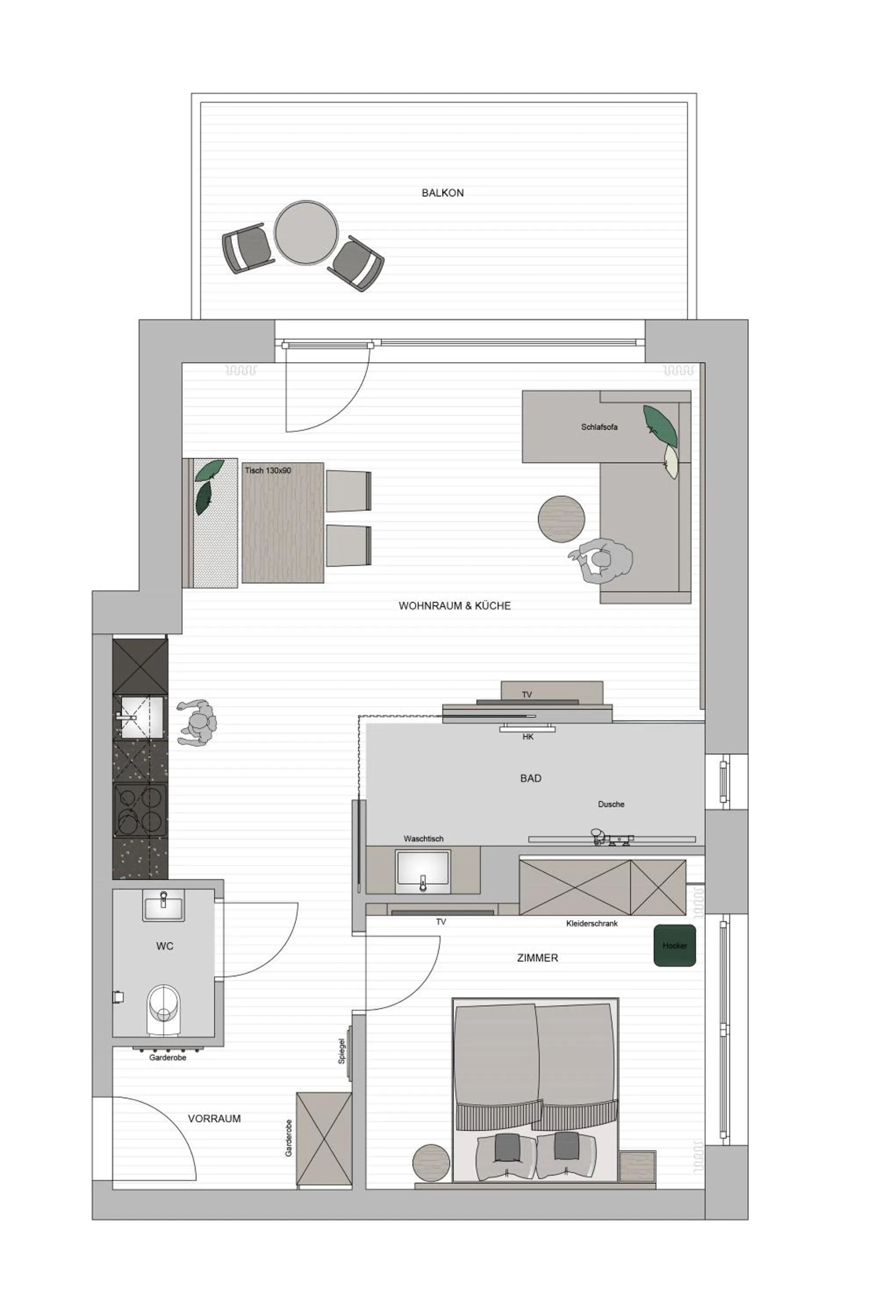Floor plan in Aparthotel Ursprung