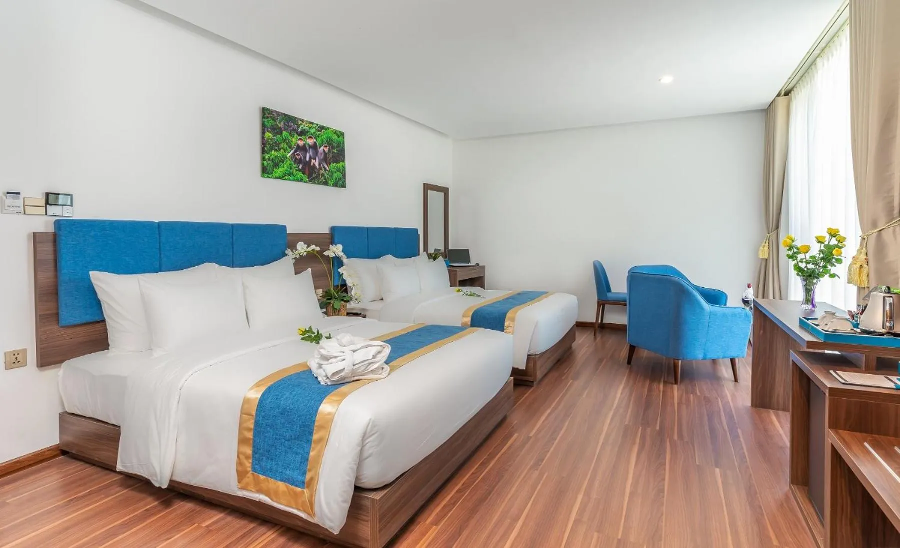 Bed in Grand Gold Hotel