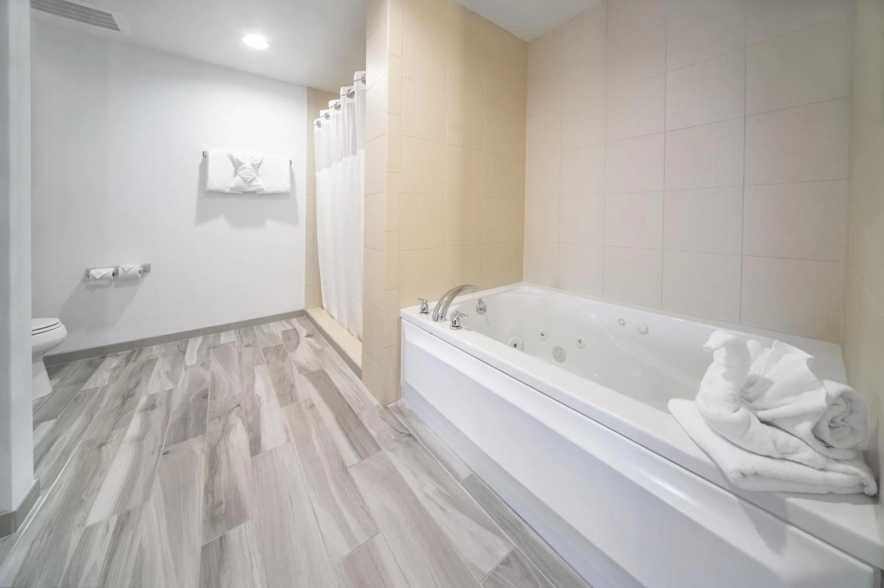 Bathroom, Bed in Hilton Garden Inn Clifton Park