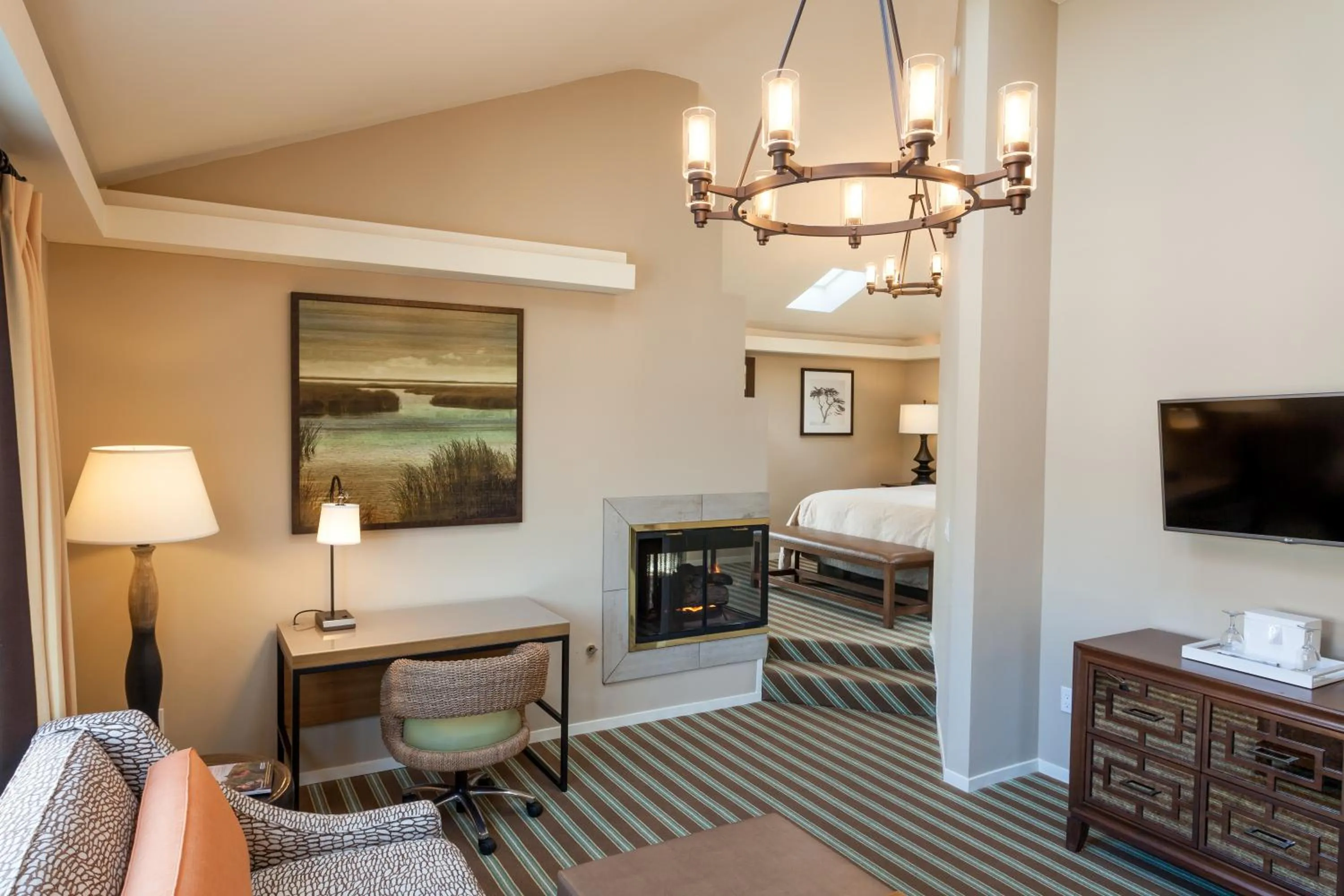 Decorative detail, Bed in Lighthouse Lodge & Cottages