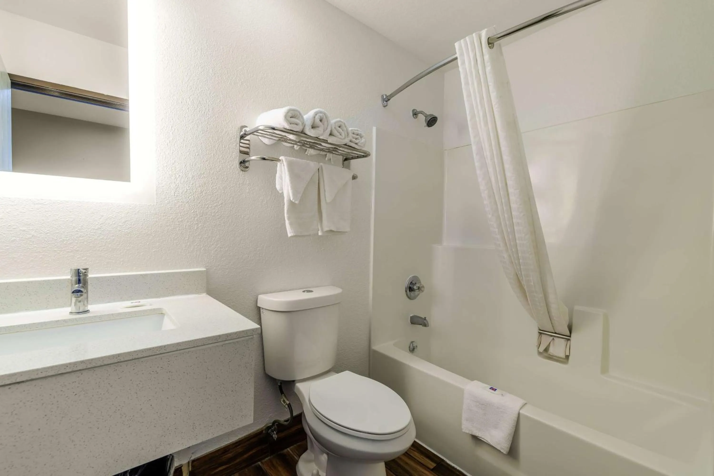 Bathroom in Studio 6 Suites Flagstaff AZ