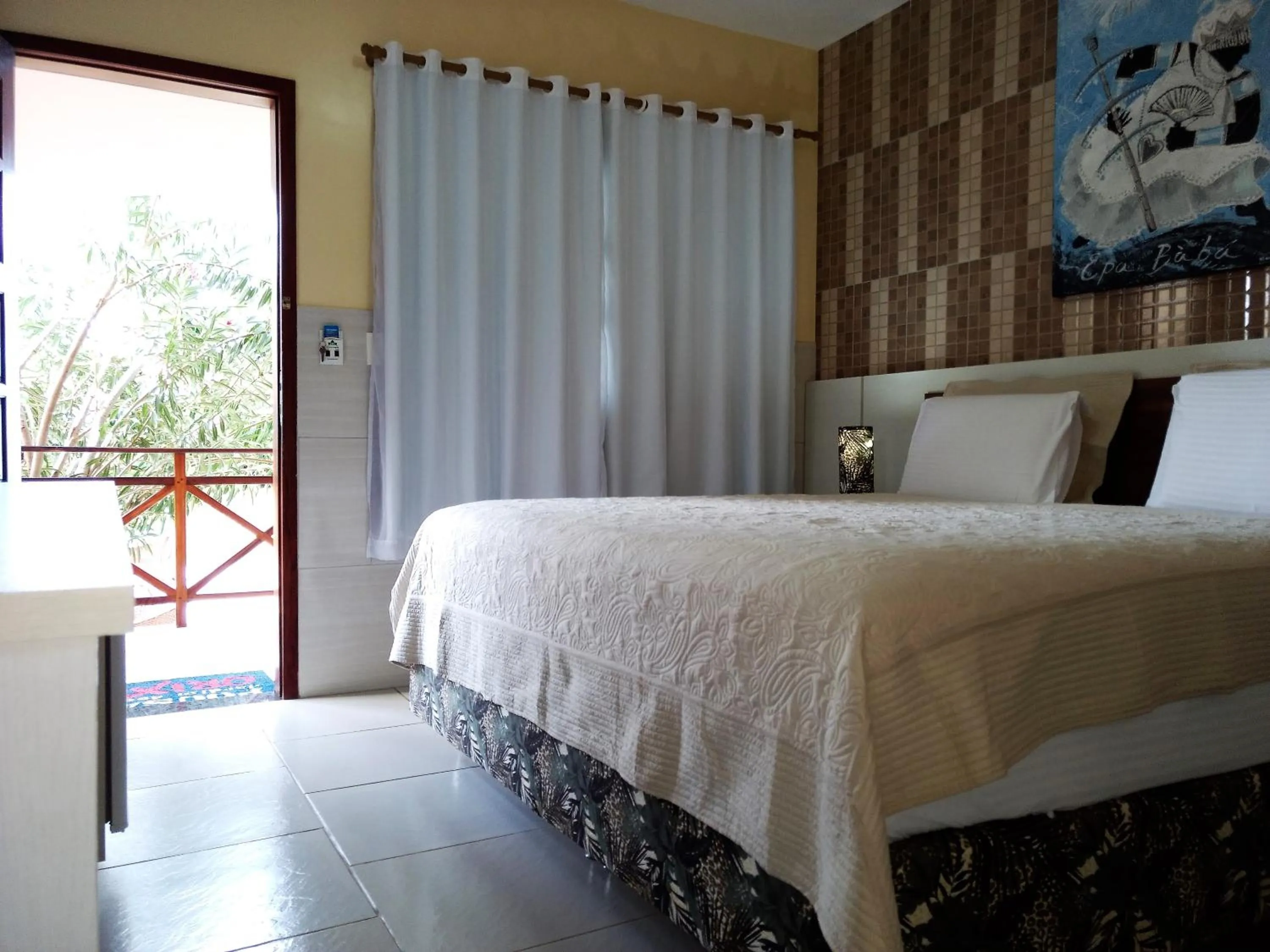 Photo of the whole room, Bed in Jardim dos Orixás