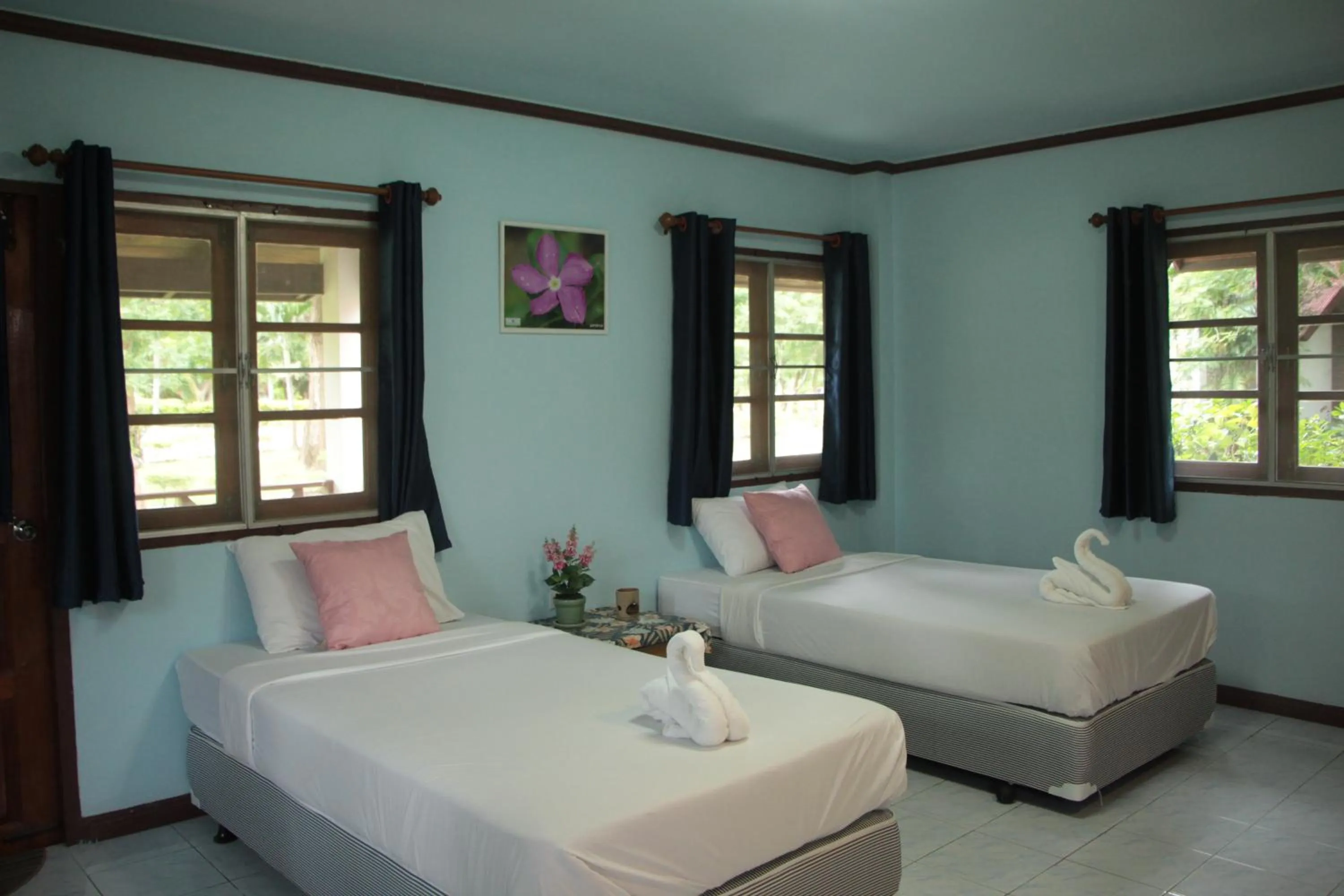 Bed in River Kwai Park & Resort