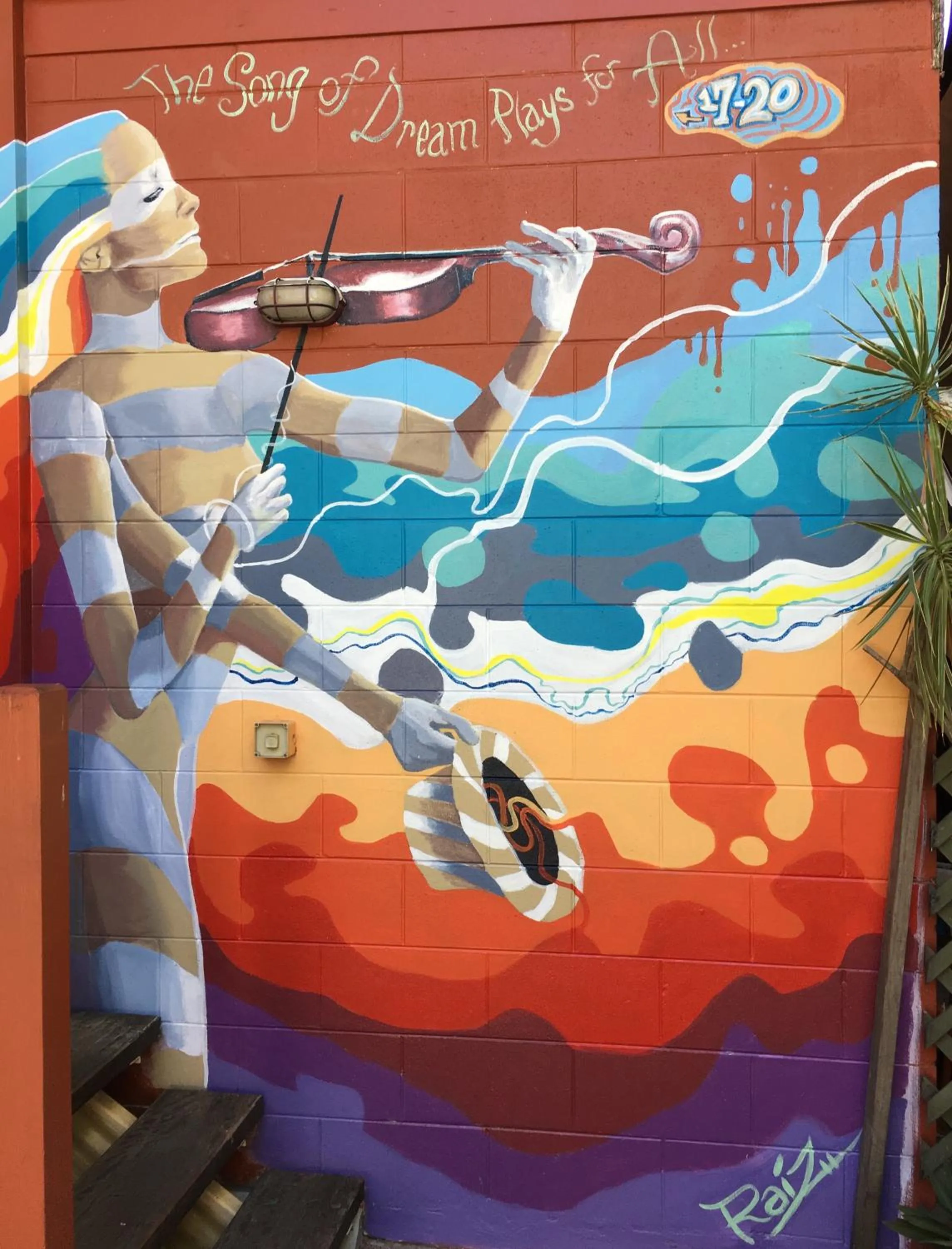 Decorative detail in Dreamtime Hostel