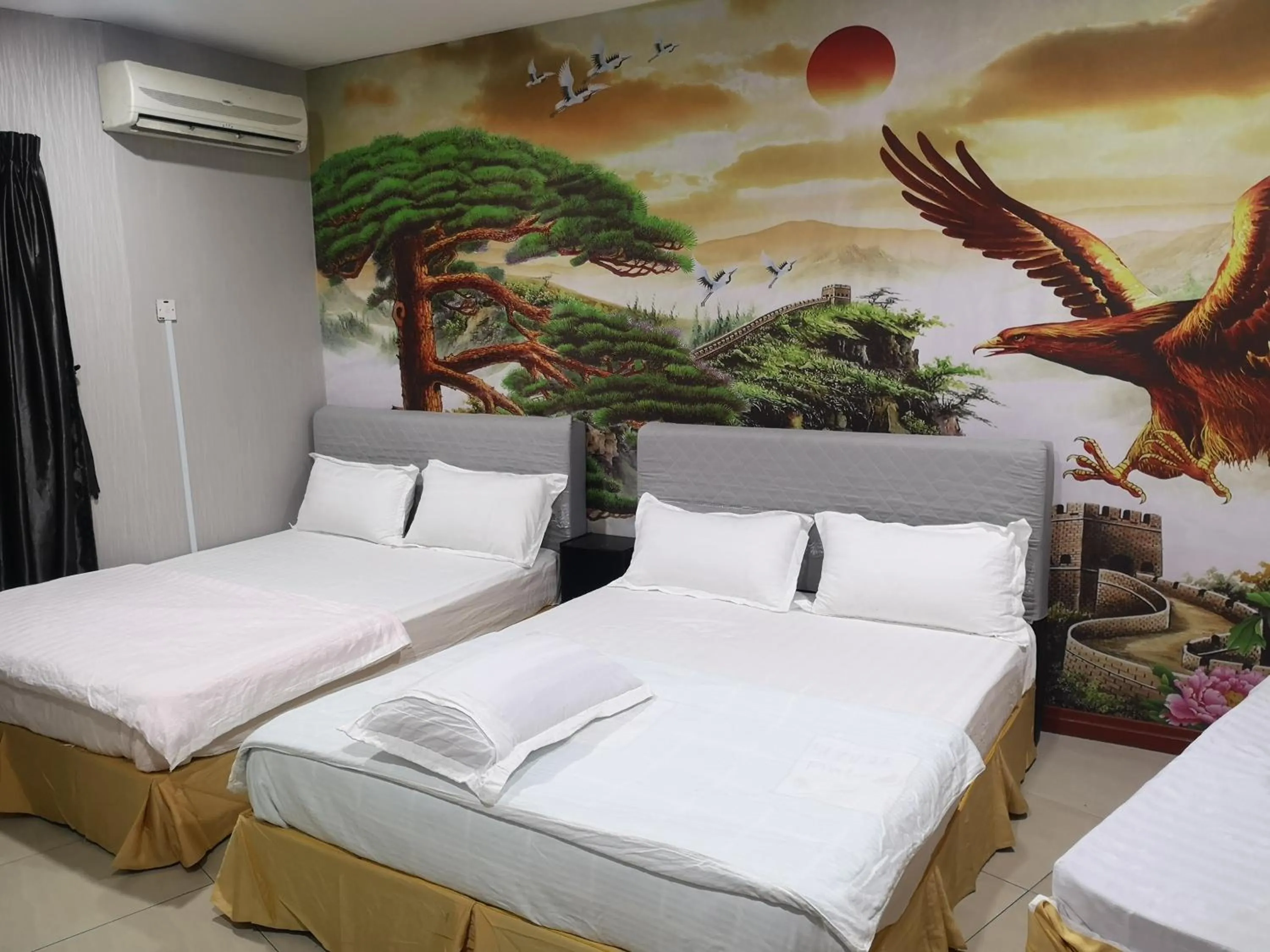 Bed in Home Inn Hotel