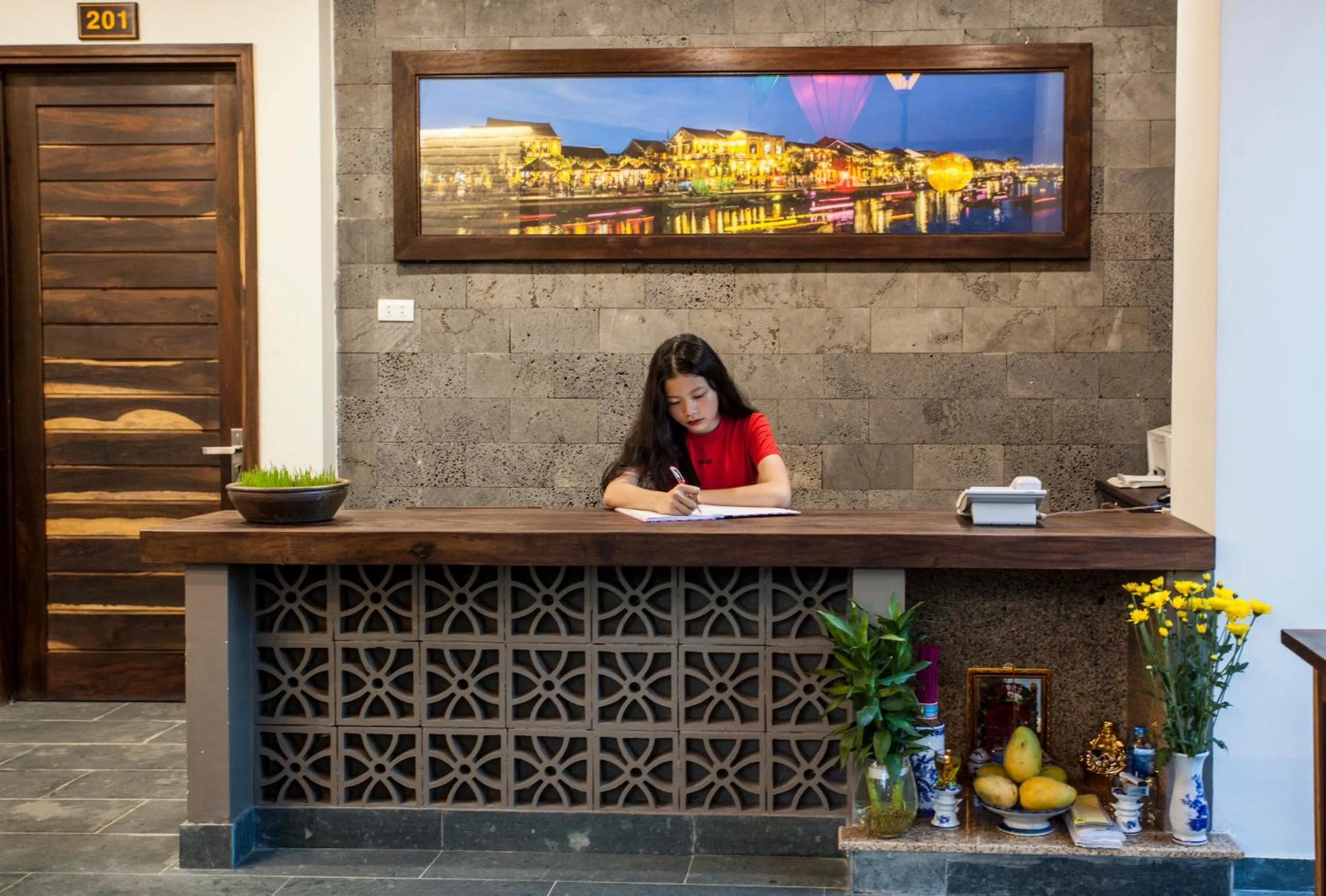 Lobby or reception in Sông Lụa (Silk River Villa)