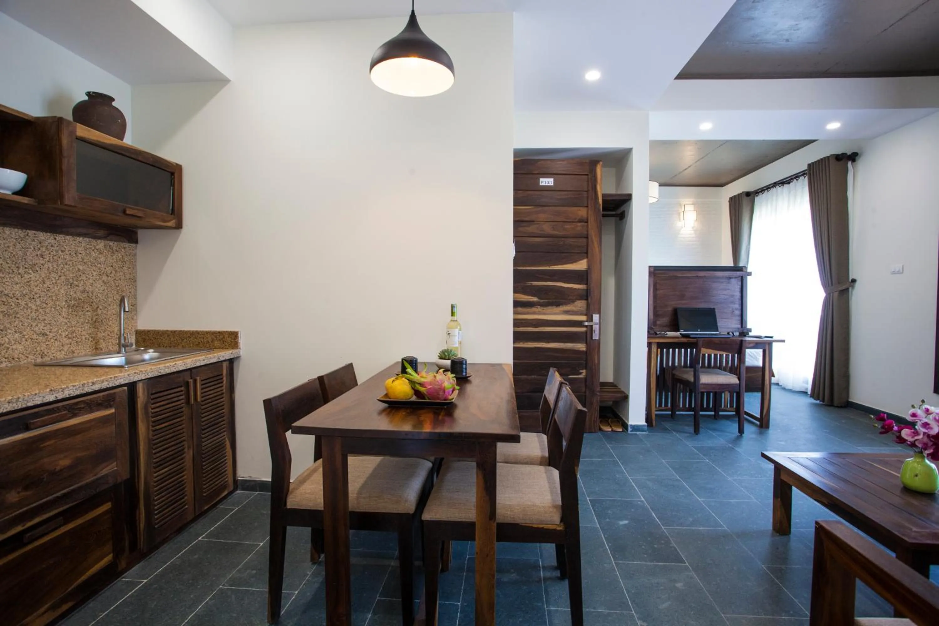 Seating area in Sông Lụa (Silk River Villa)