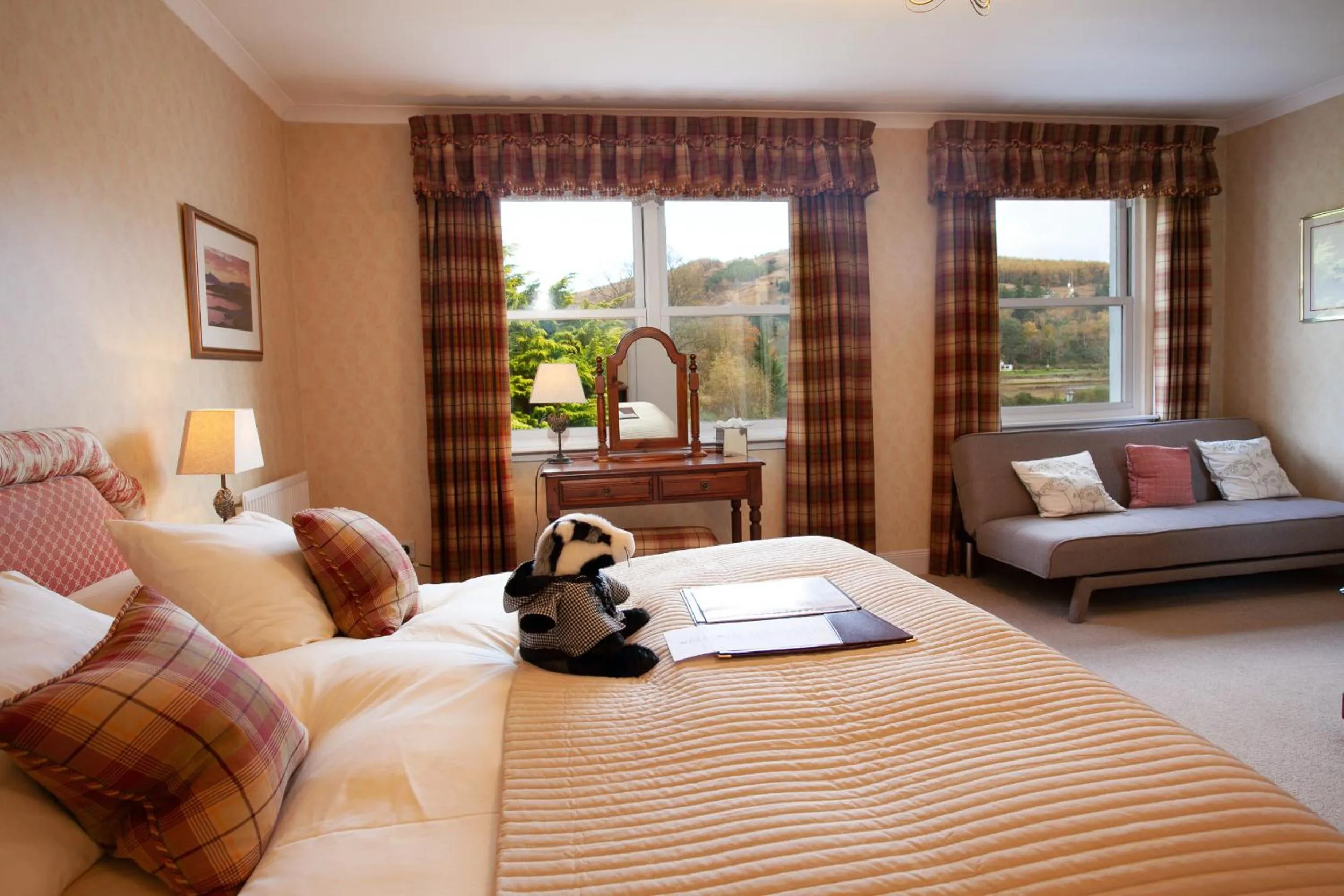 Decorative detail, Bed in Kilcamb Lodge Hotel