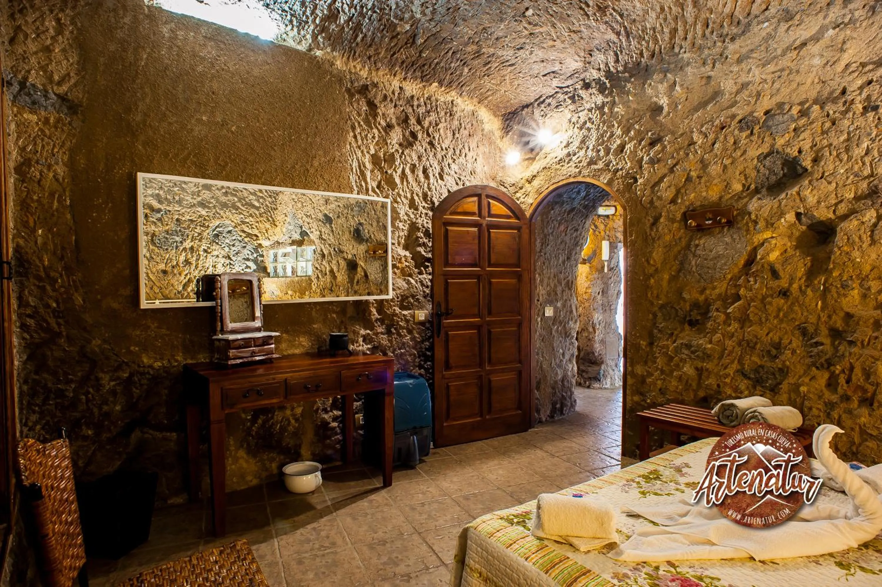 Bed in Casa Cueva El Mimo By Artenatur