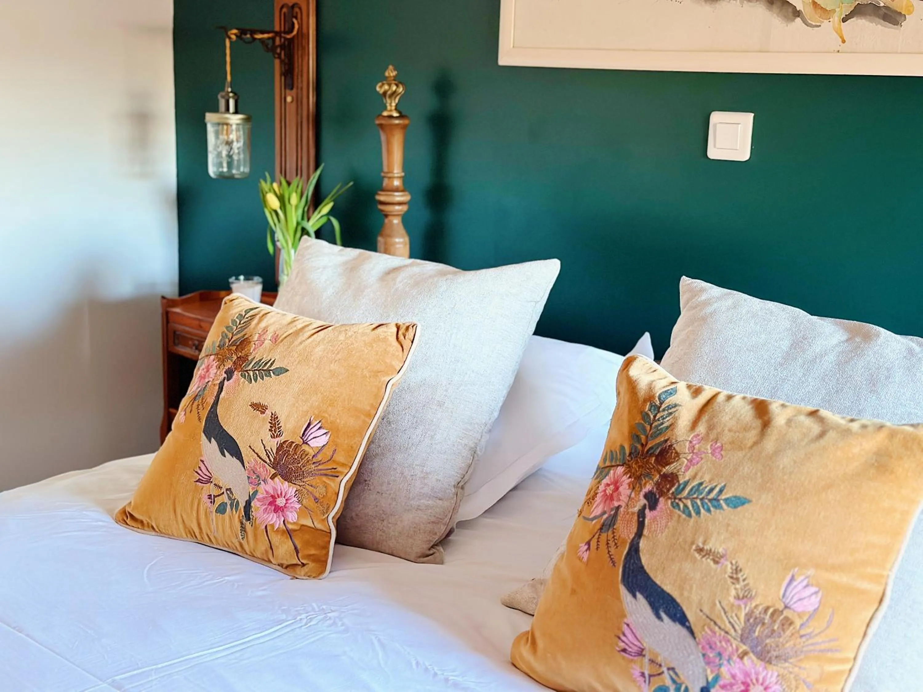 Bed in Le Chevrefeuille chambres d'hotes et gîtes de charme